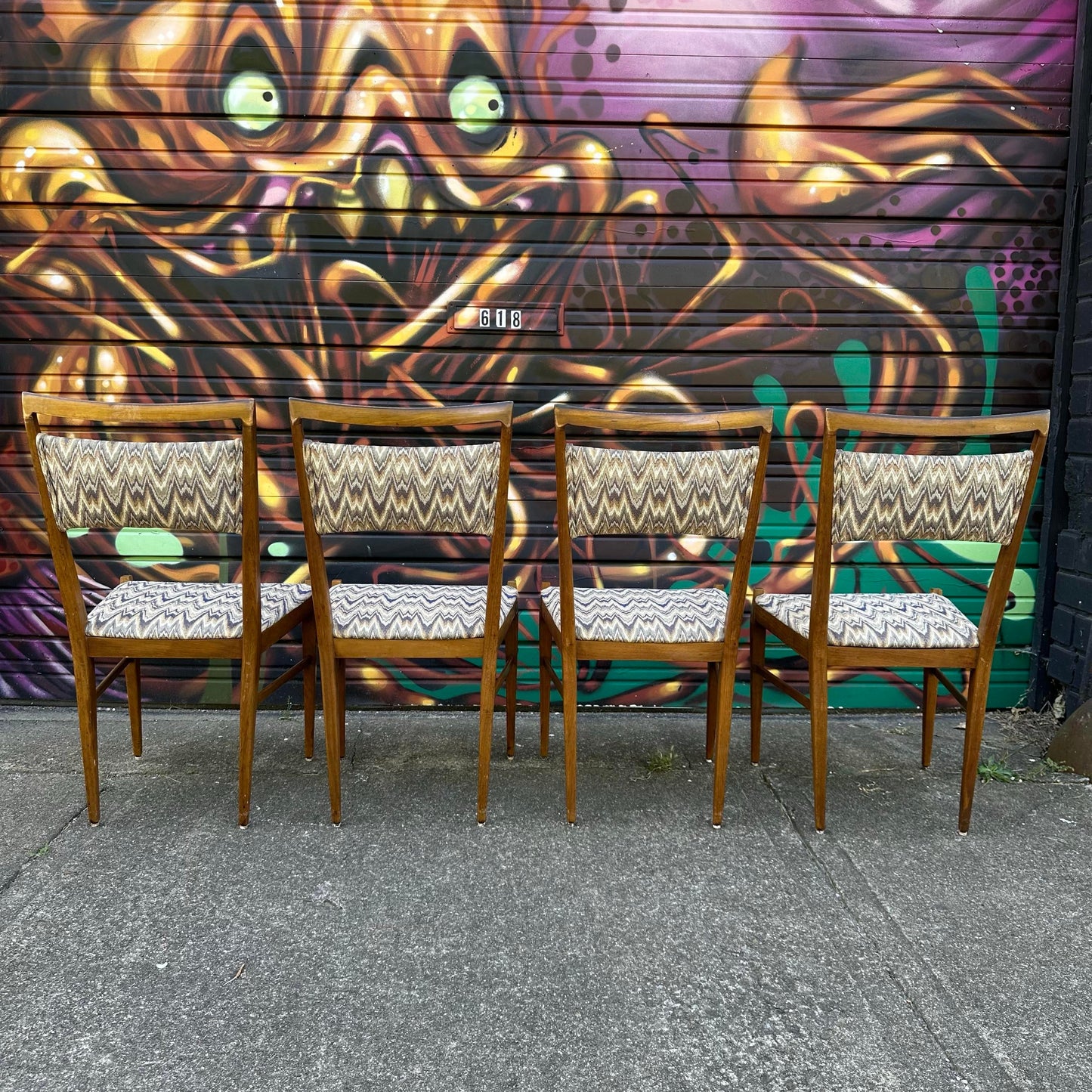 Mid Century Modern Set of 4 Paul McCobb Italian Style Dining Chairs