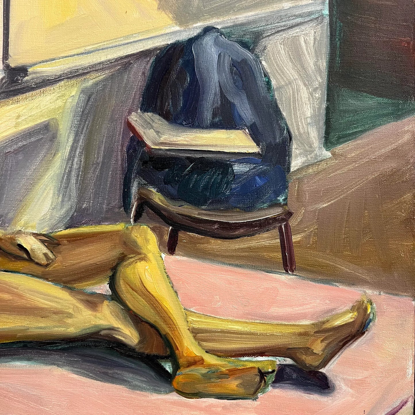 Mid Century Nude Portrait Painting