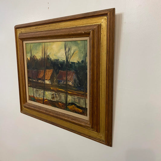 Framed and Signed Landscape Painting by Erdelyi