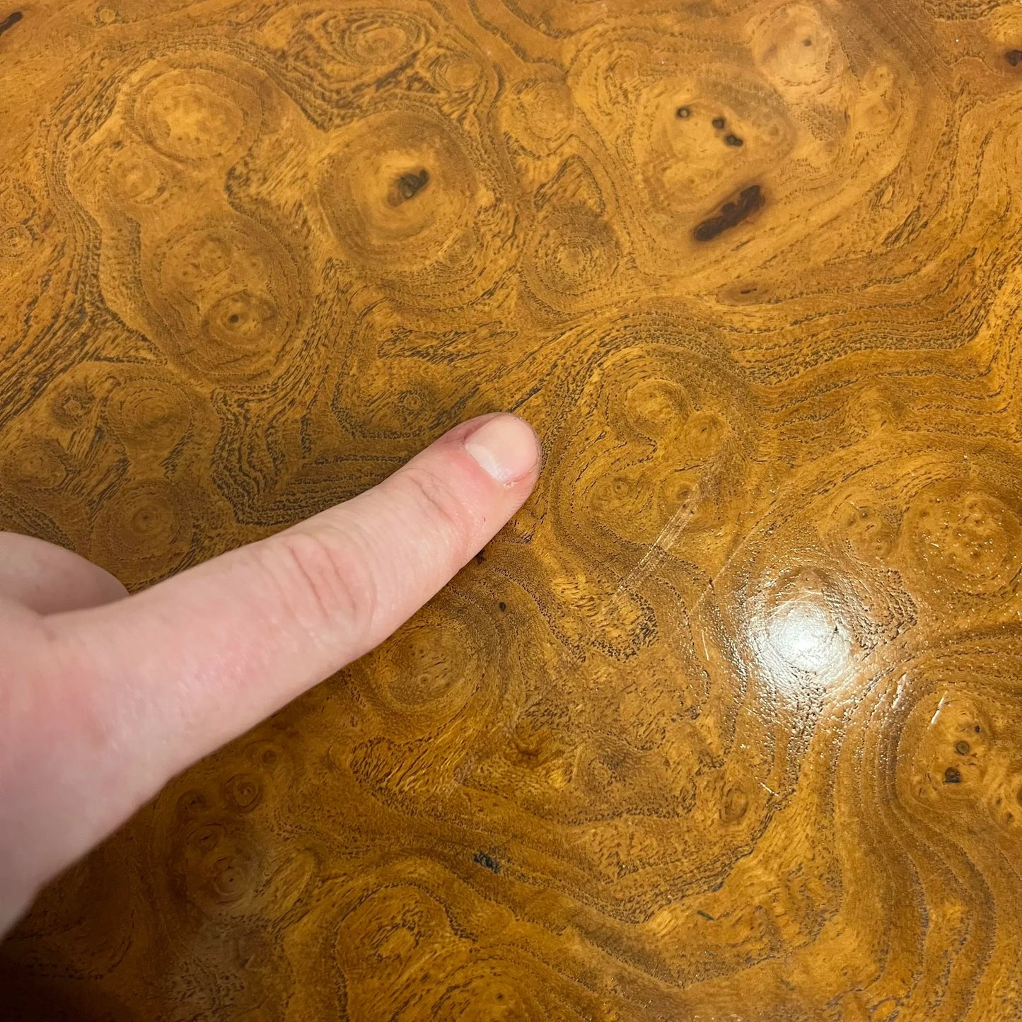 Edward Wormley for Dunbar Burlwood Pentagonal Coffee Table