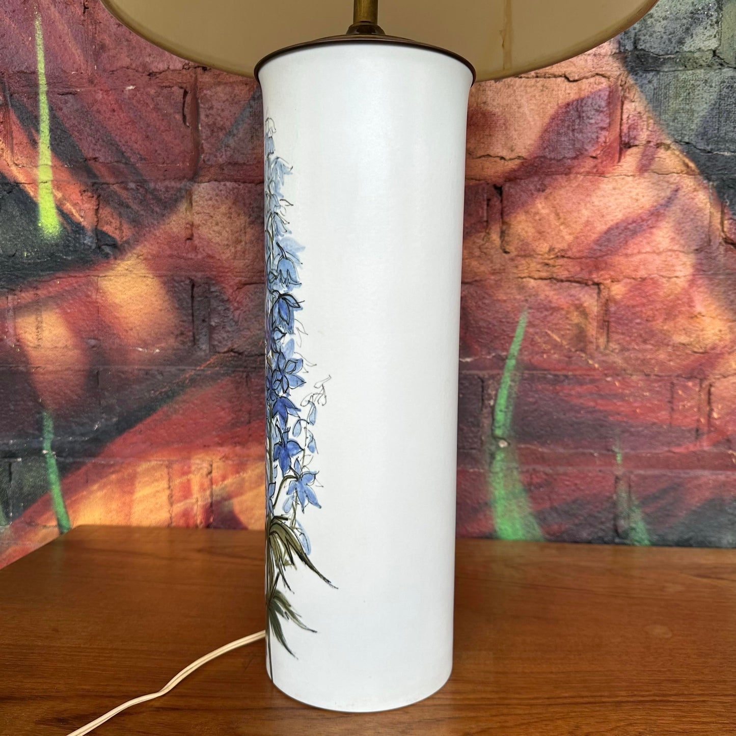 Royal Copenhagen Hand Painted Floral Table Lamp