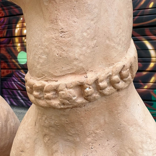 Pair of Italian Terracotta Greyhound Statues