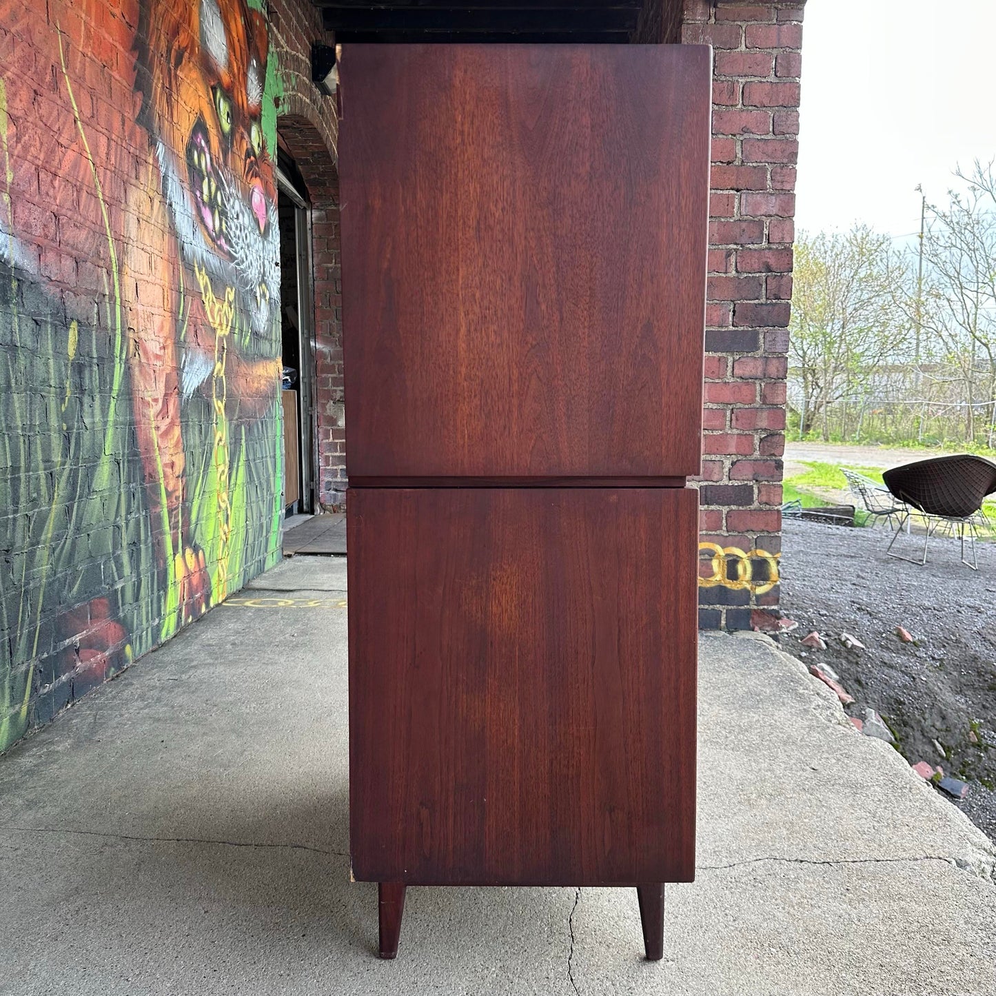 Mid Century Modern Jens Risom 2 Piece Dresser Chest Cabinet Storage Cabinet