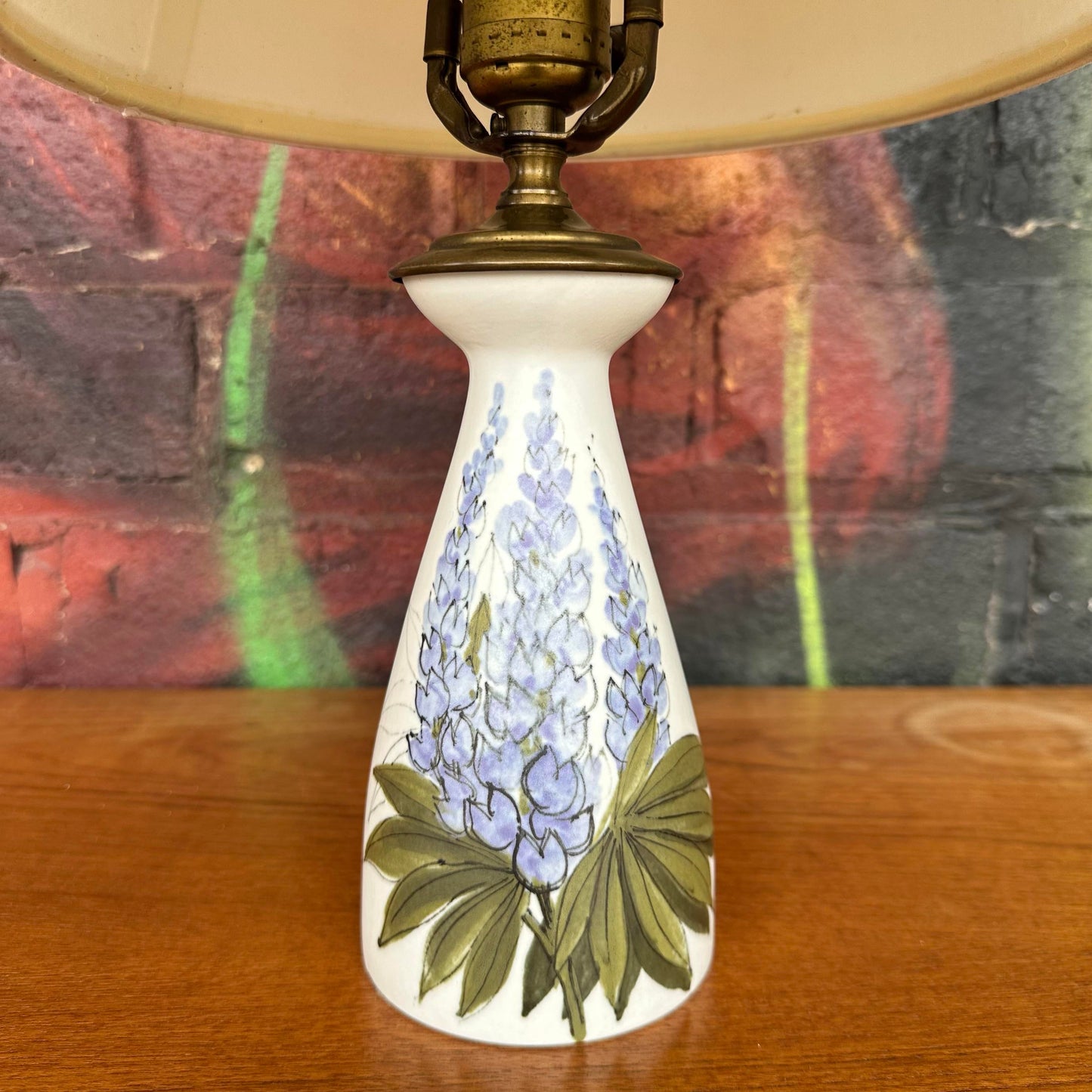 Royal Copenhagen Petite Hand Painted Floral Table Lamp