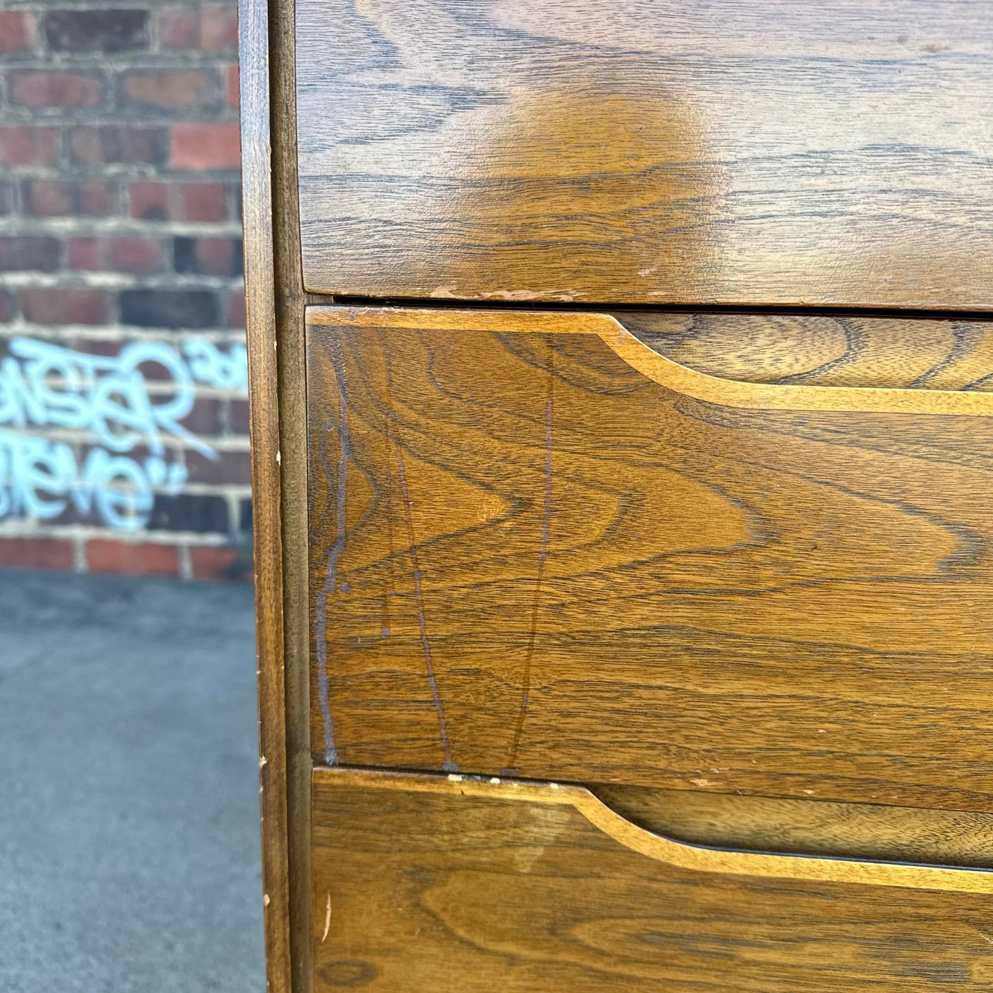 Unique Mid Century Modern Wood Dresser