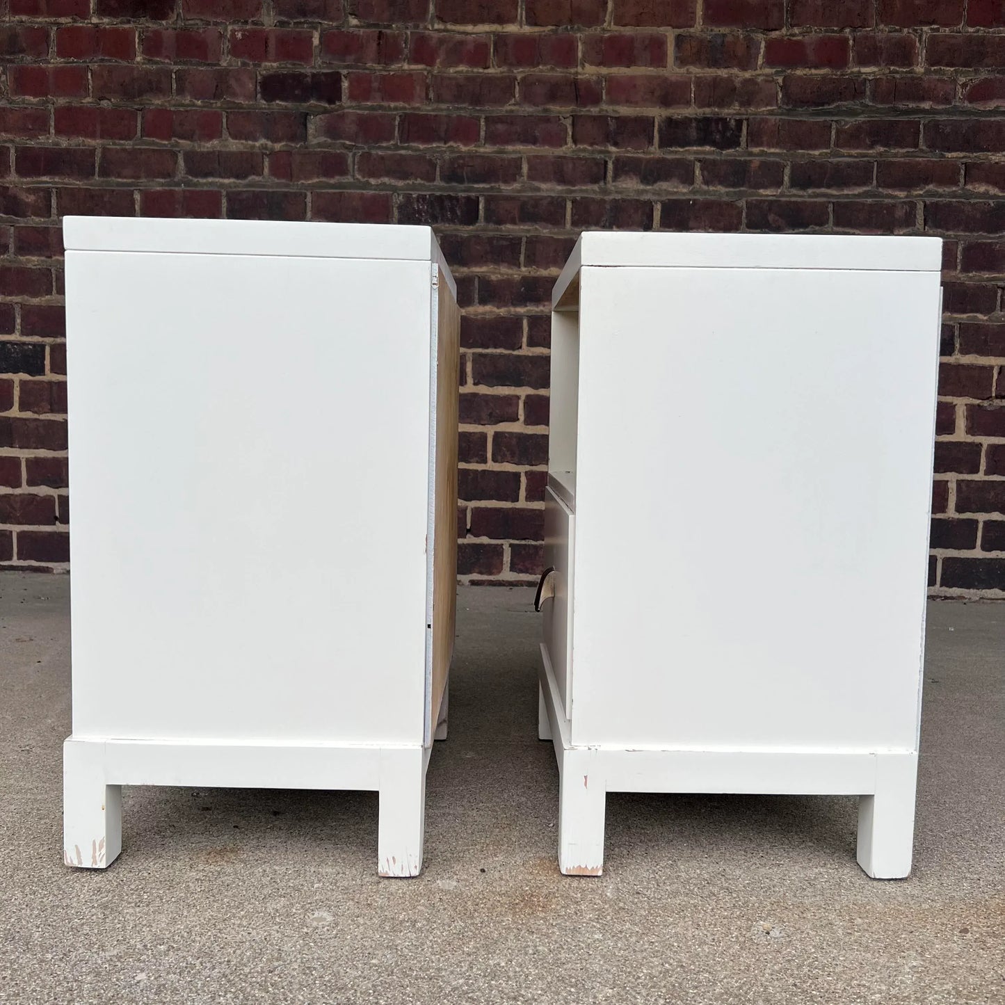 Pair of Widdicomb Night Stands Brass Pulls Gibbings?