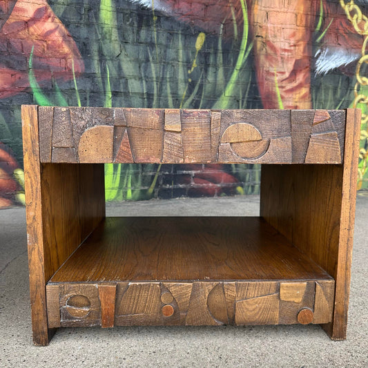 Pair of Lane Brutalist End Tables