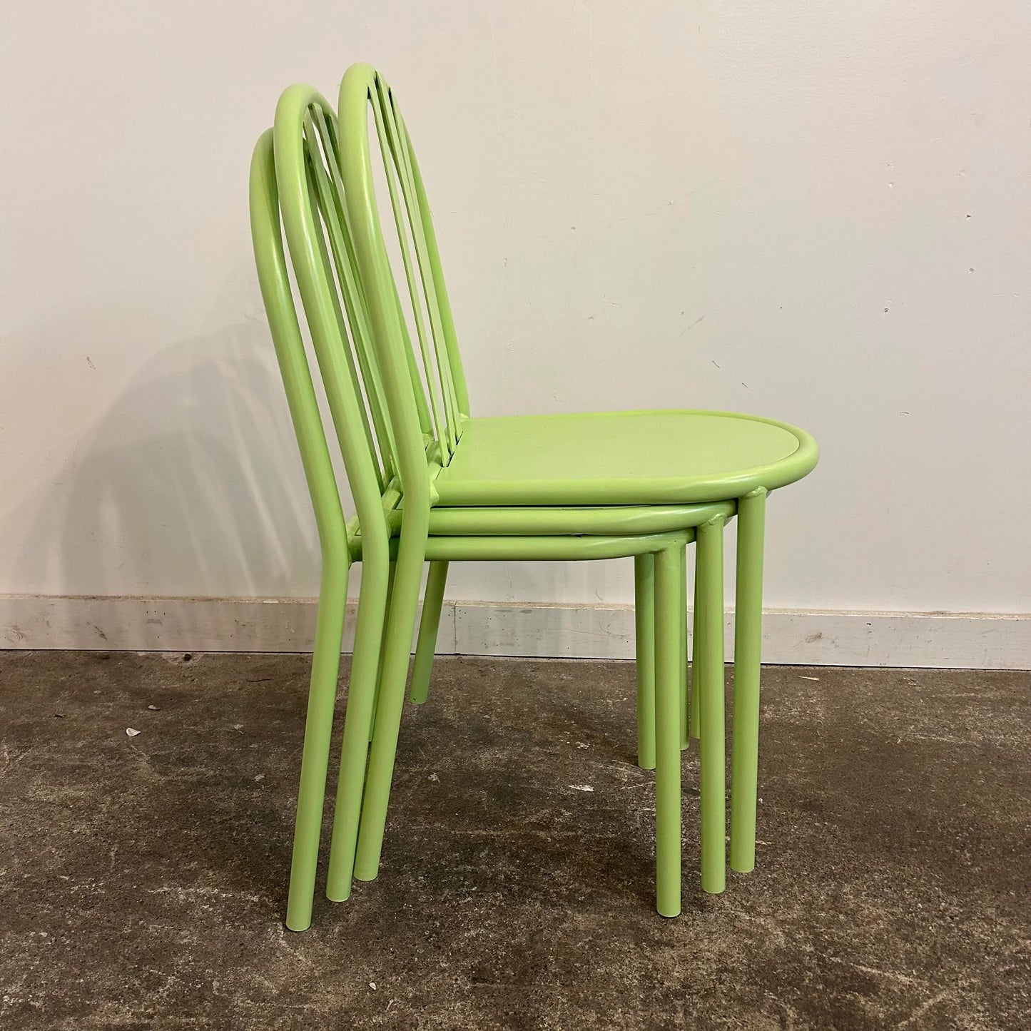 Set of 6 Model 222 Dining Chairs by Robert Mallet-Stevens Older Originals New Powder Coat