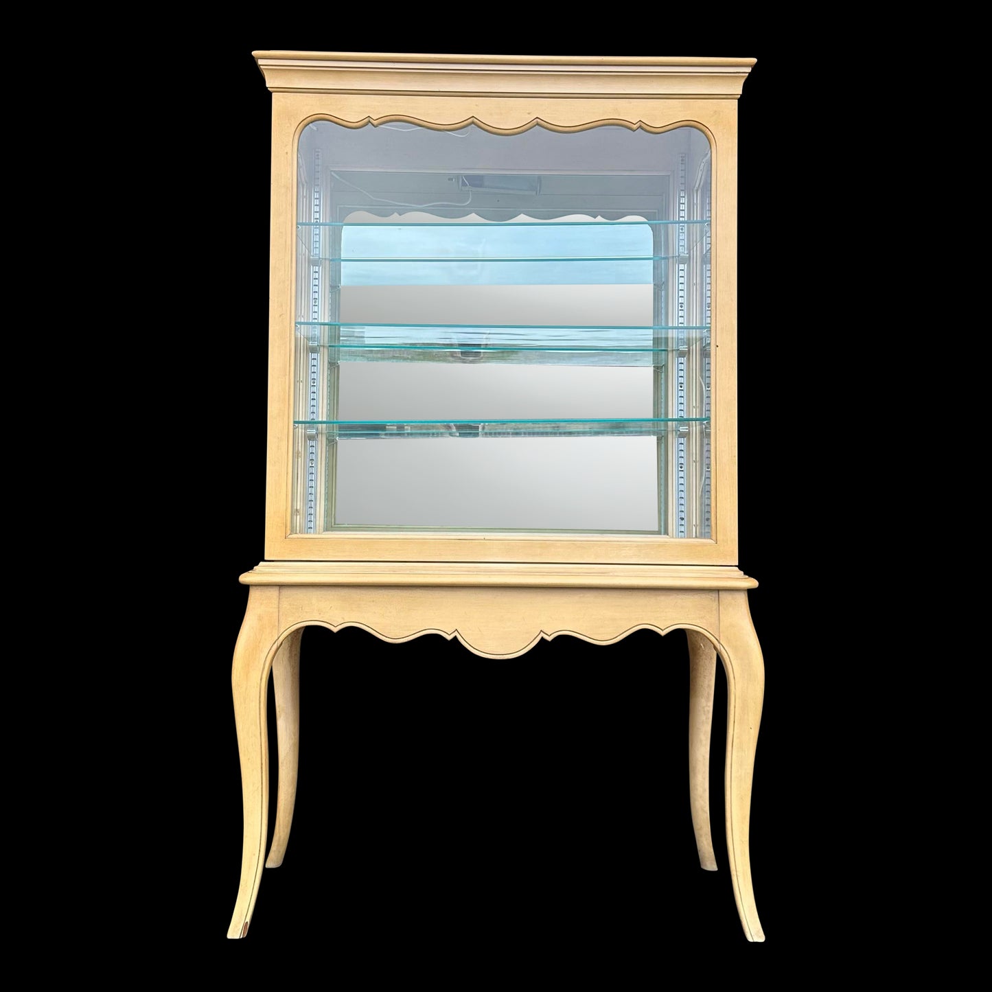 French Style Curio Glass Cabinet Hutch by Treasure House