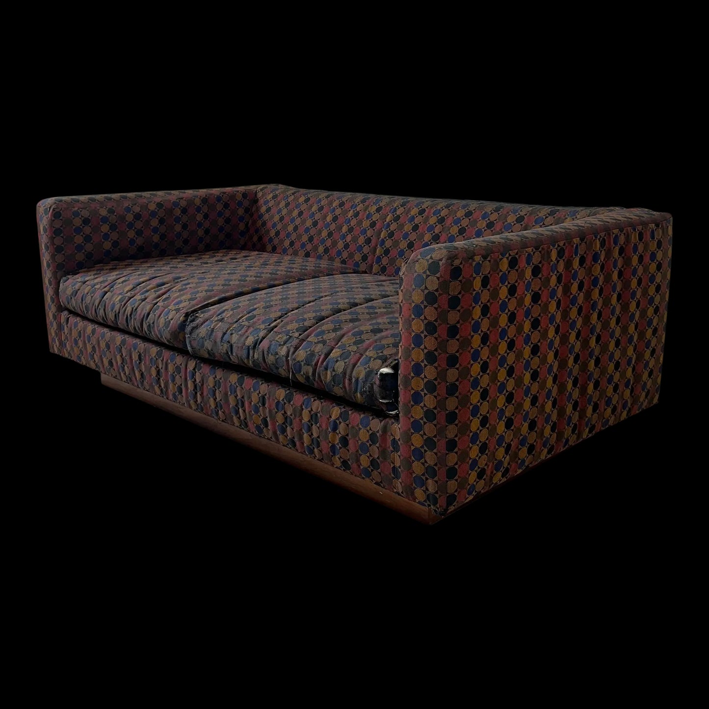 Edward Wormley for Dunbar Walnut Platform Sofa Loveseat