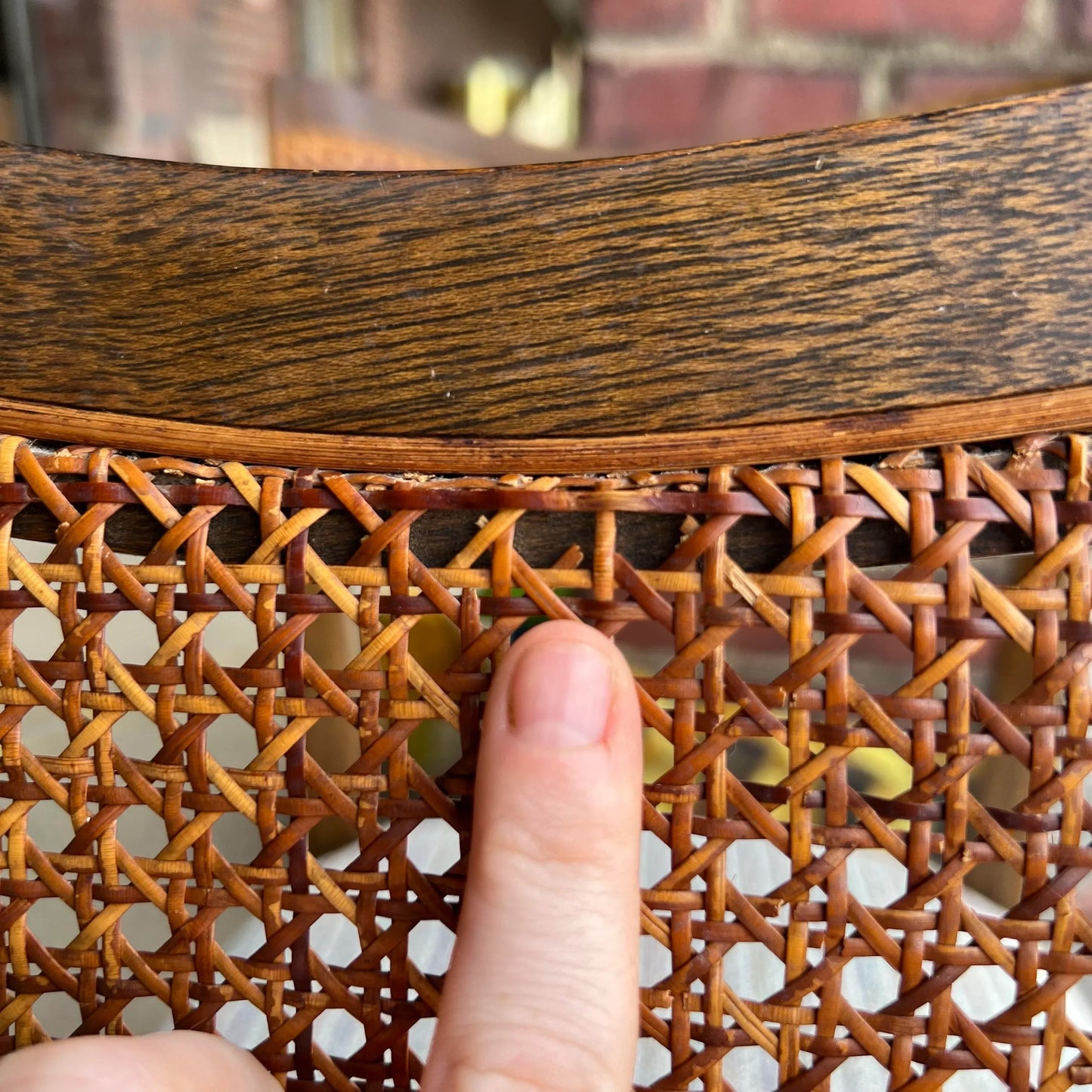 Set of 6 Harvey Probber Caned Back Dining Chairs