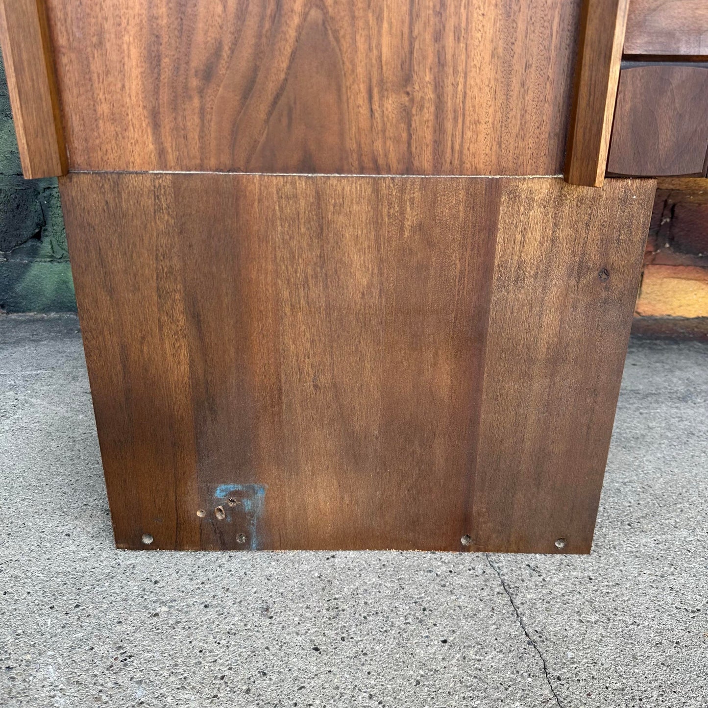 Mid-Century Modern Brutalist Tobago Canada King Size Headboard