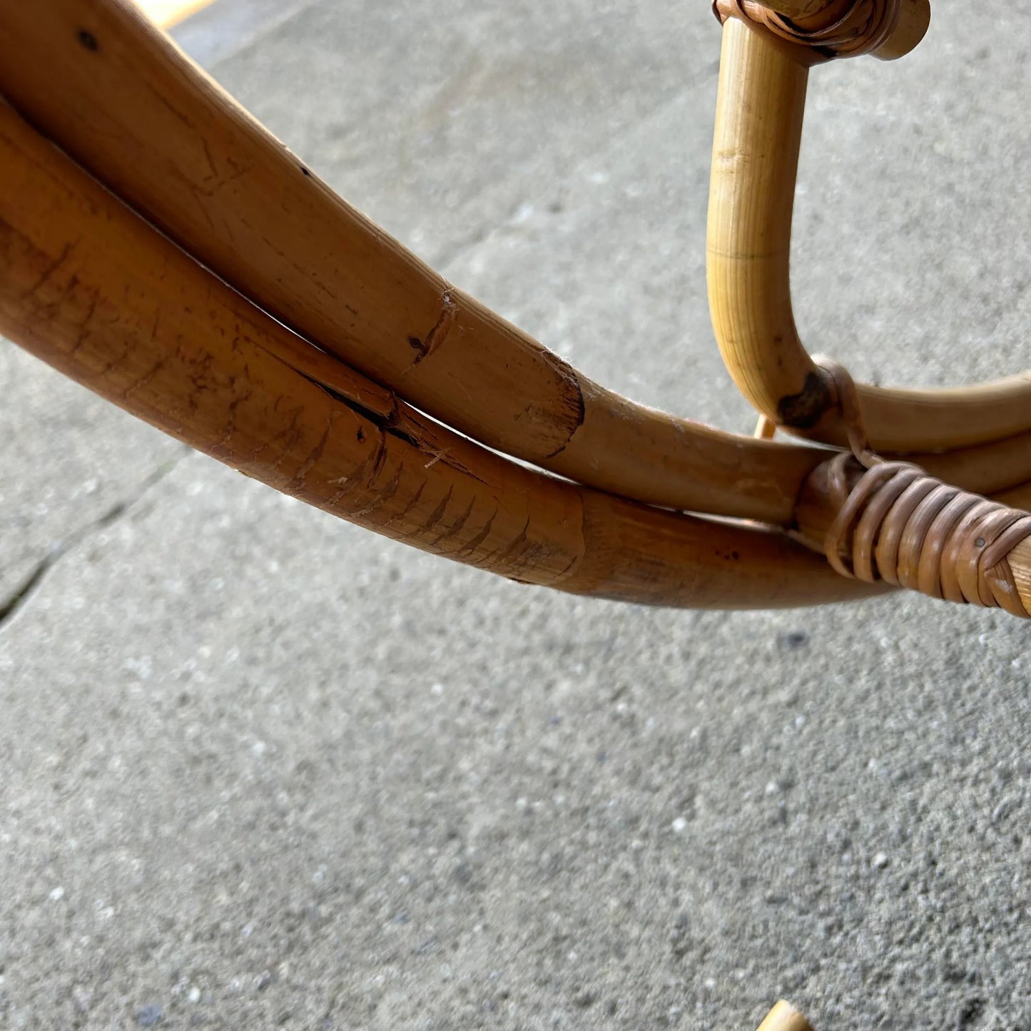 Franco Benttonica Dondolo Rattan Rocking Chair