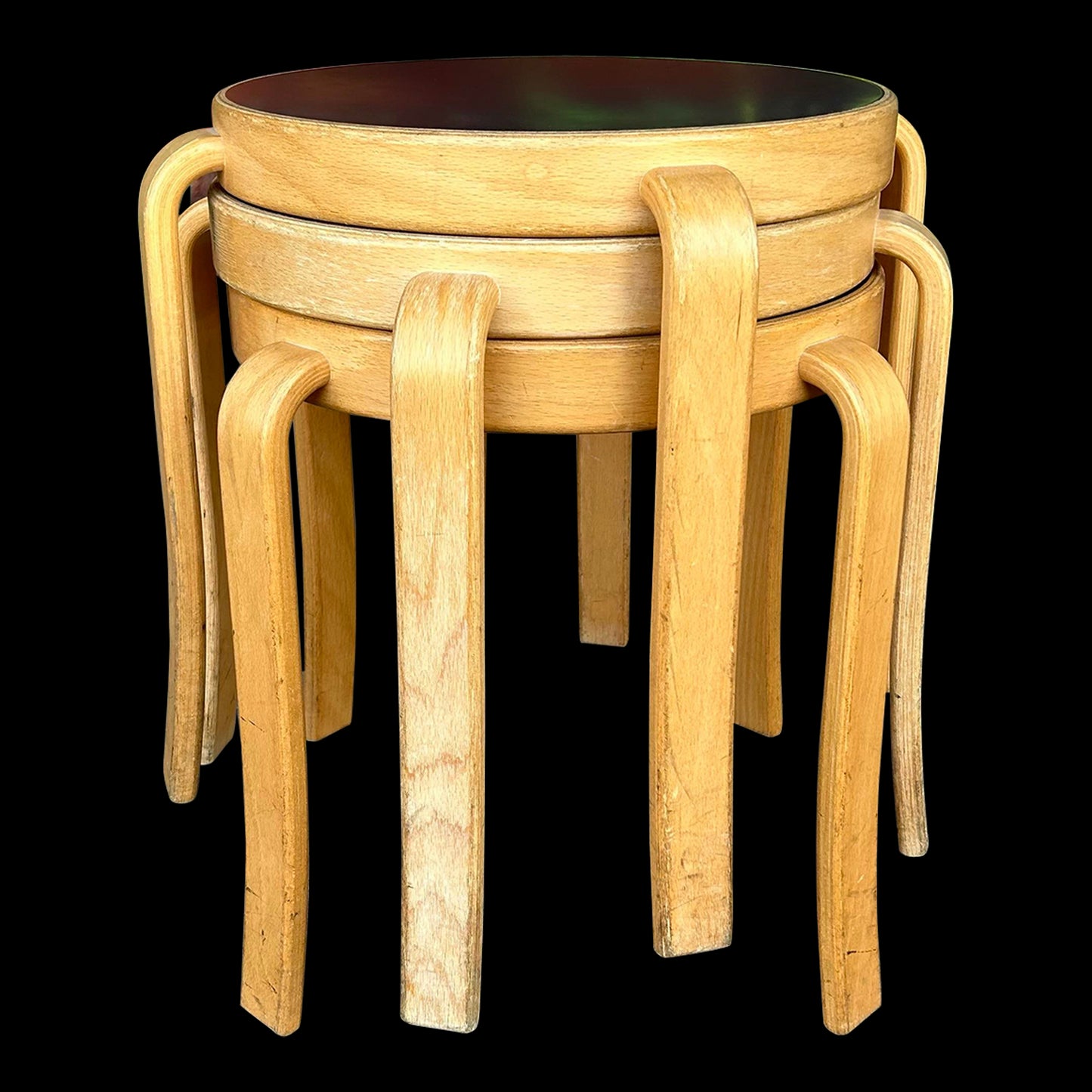 Set of 3 Rud Thygesen Stackable Stools by Rudd International