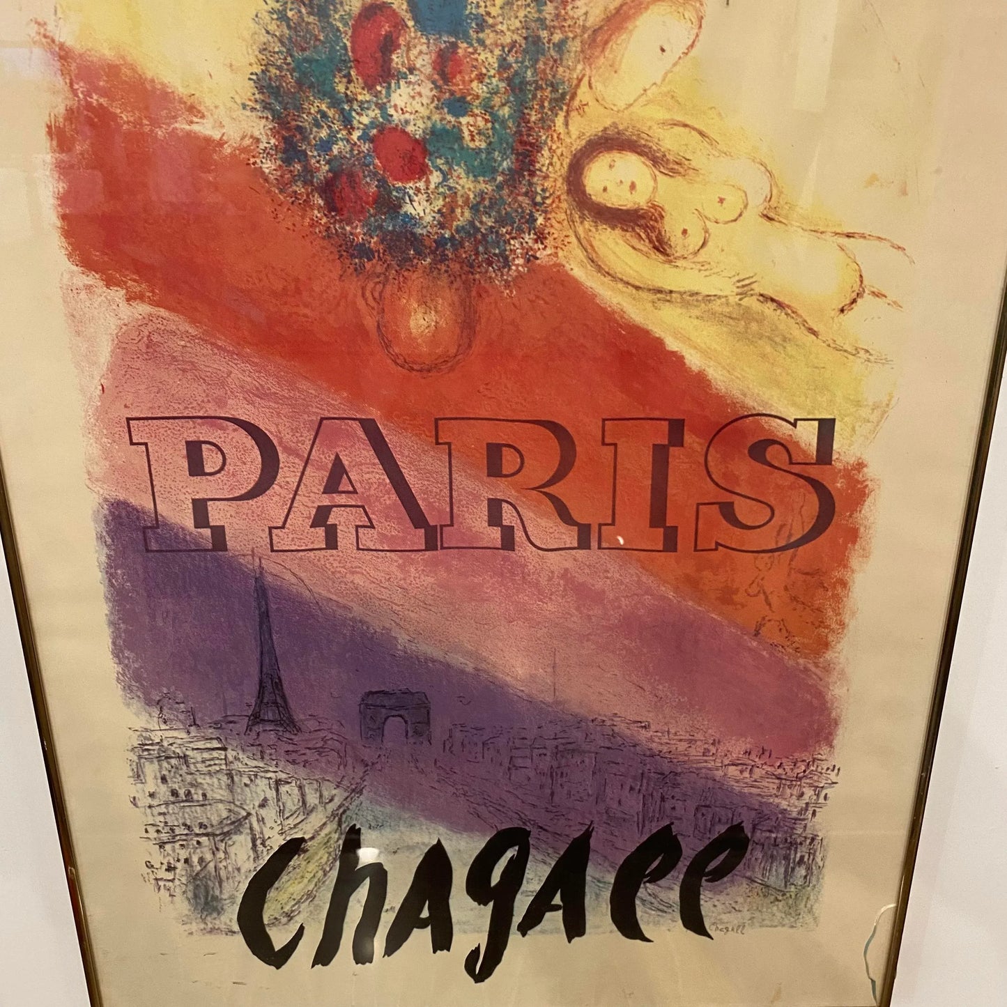 Original Galerie Maeght Paris Poster for Chagall Exhibit 1954