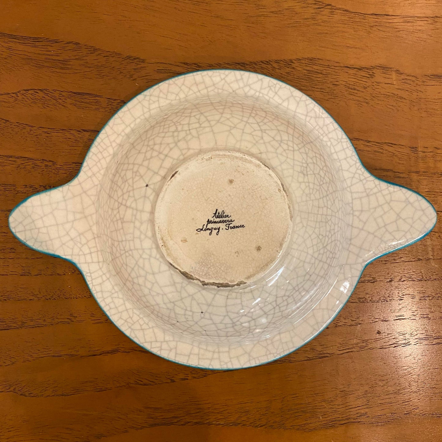 French Art Deco Bowl by Atelier Primevera Longwy France Pottery