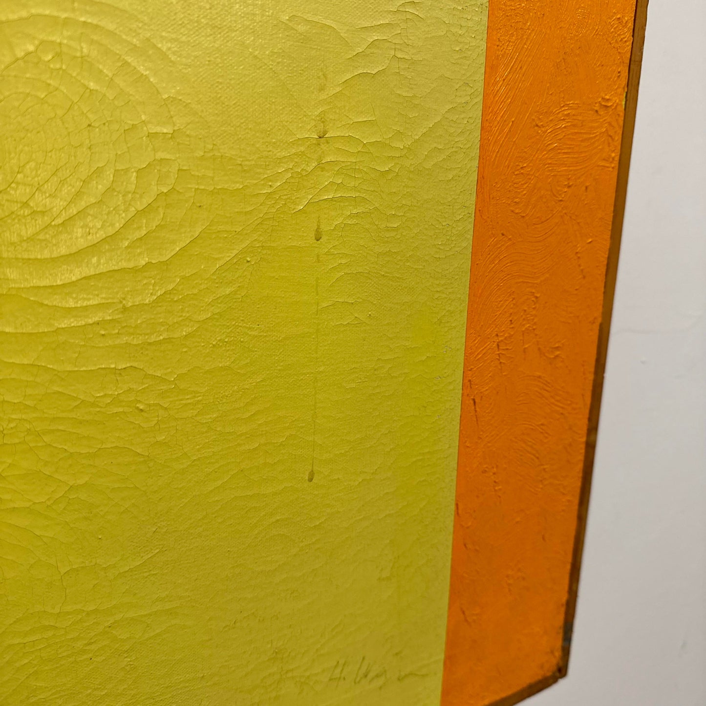 Modern Abstract Color Blocked Art Painting From the Mid Century