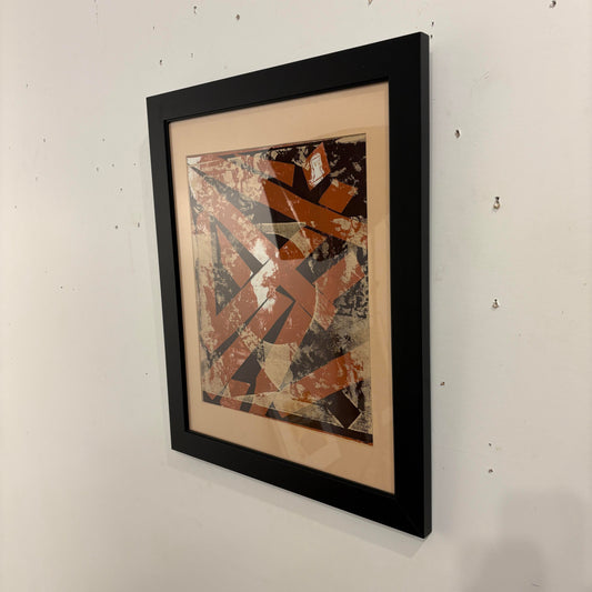 “Earth Tones” Sharon Bohm Levy Abstract Geometric Art 1977