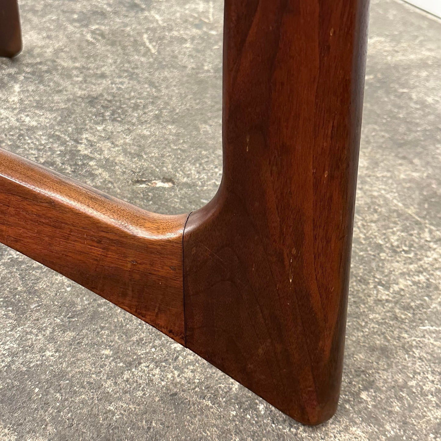 Adrian Pearsall Walnut and Glass “Compass” Dining Table