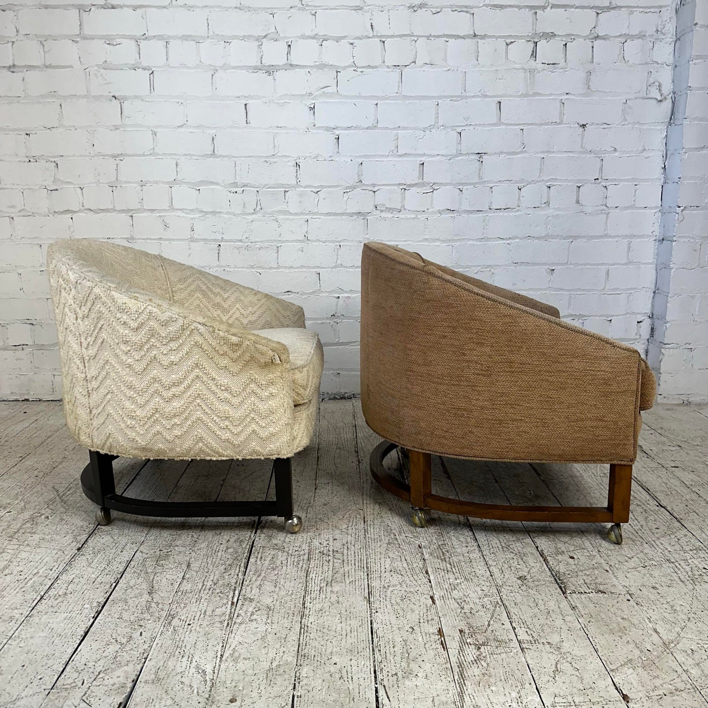 Pair of Barrel Back Harvey Probber Style Chairs