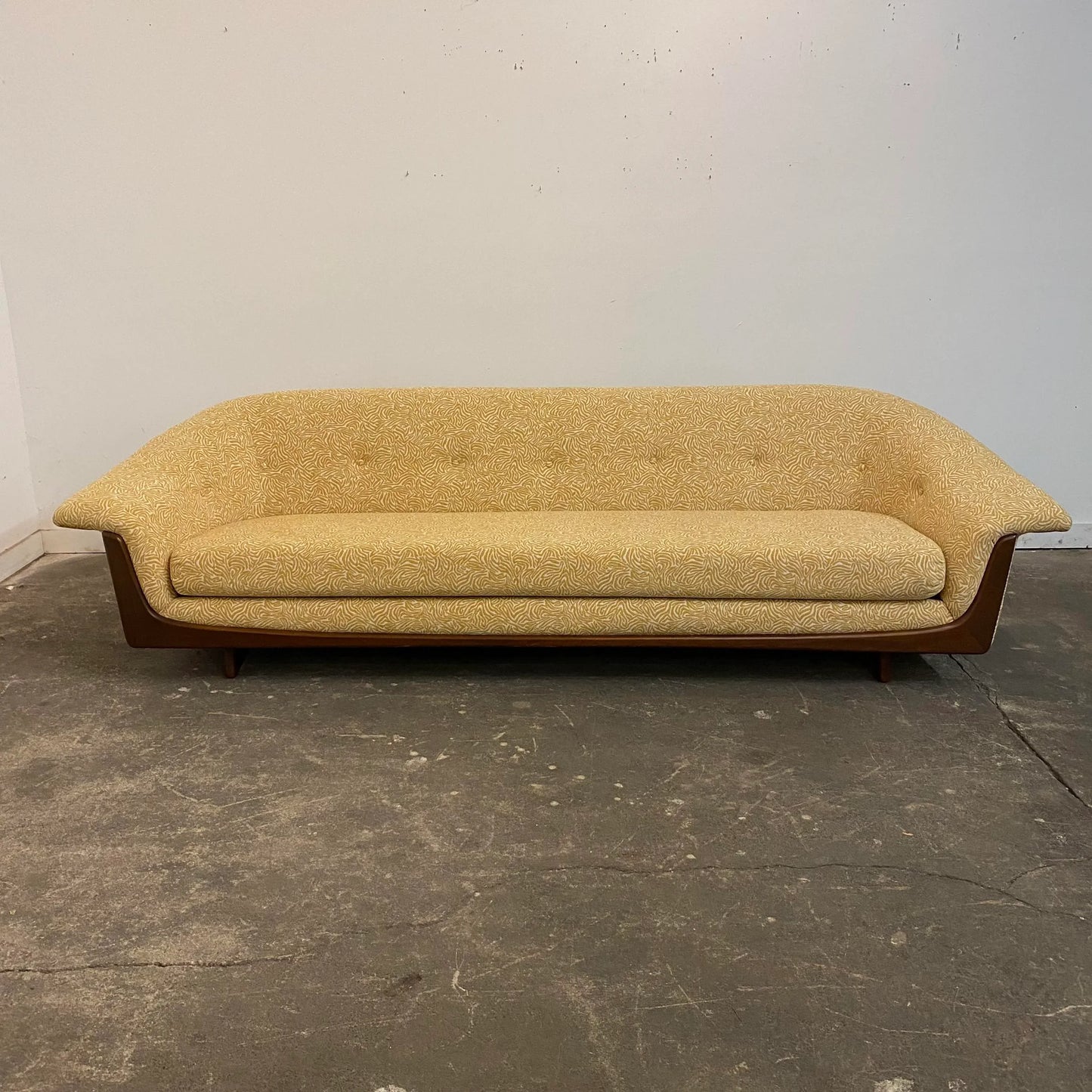 Mid 20th Century Modern Adrian Pearsall Style Reupholstered Sofa