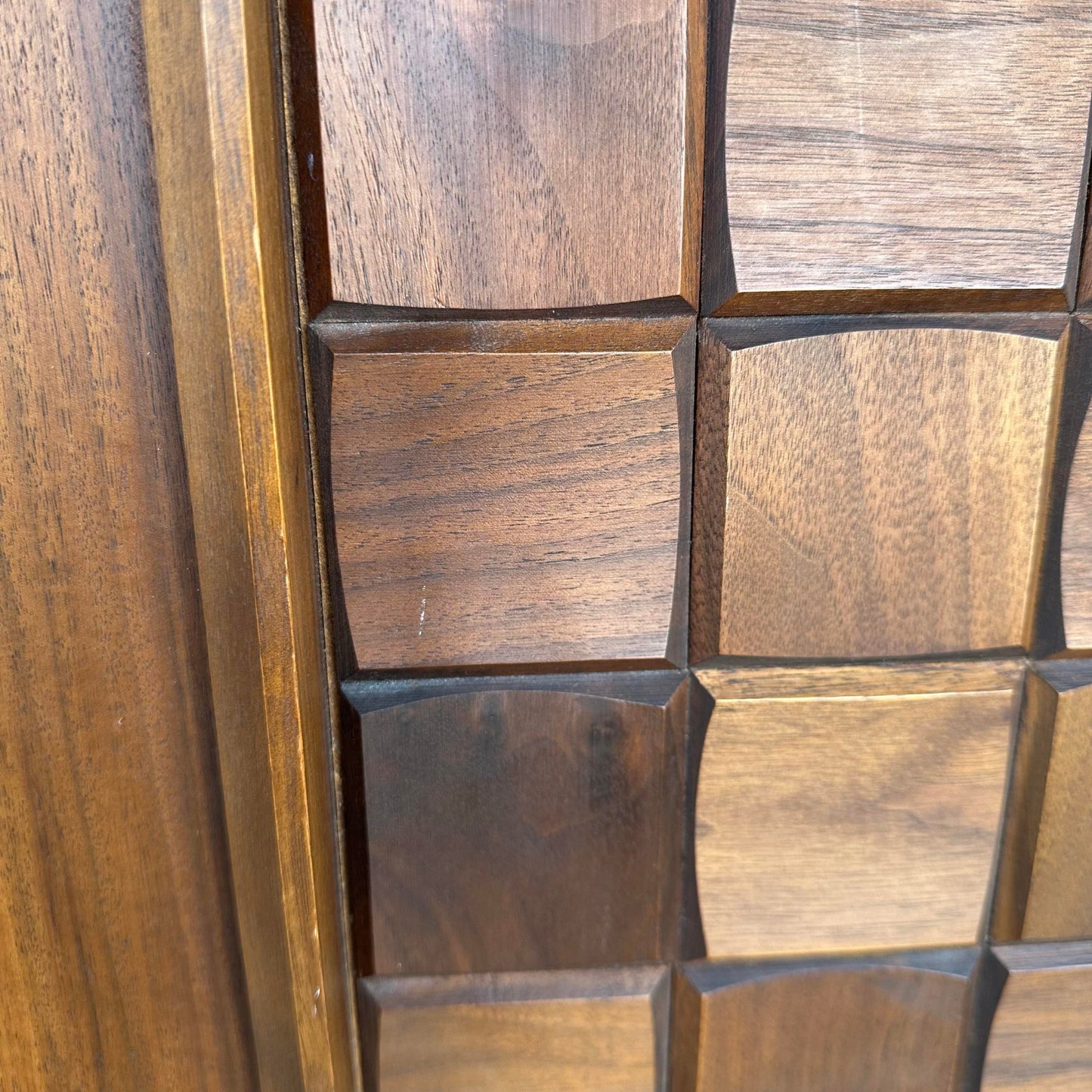 Mid-Century Modern Brutalist Tobago Canada King Size Headboard