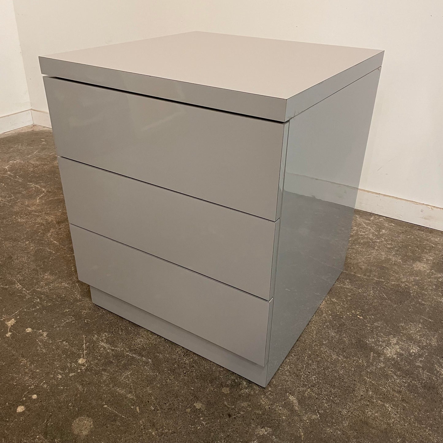 1980s Grey Cabinet 3 Drawer Dresser