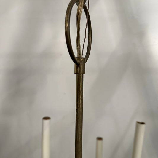 Mid Century Modern Tommi Parzinger Style Brass Chandelier by Lightolier