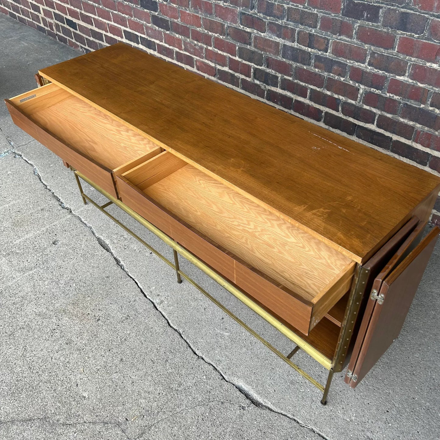 Paul McCobb for Calvin Credenza With Brass Base