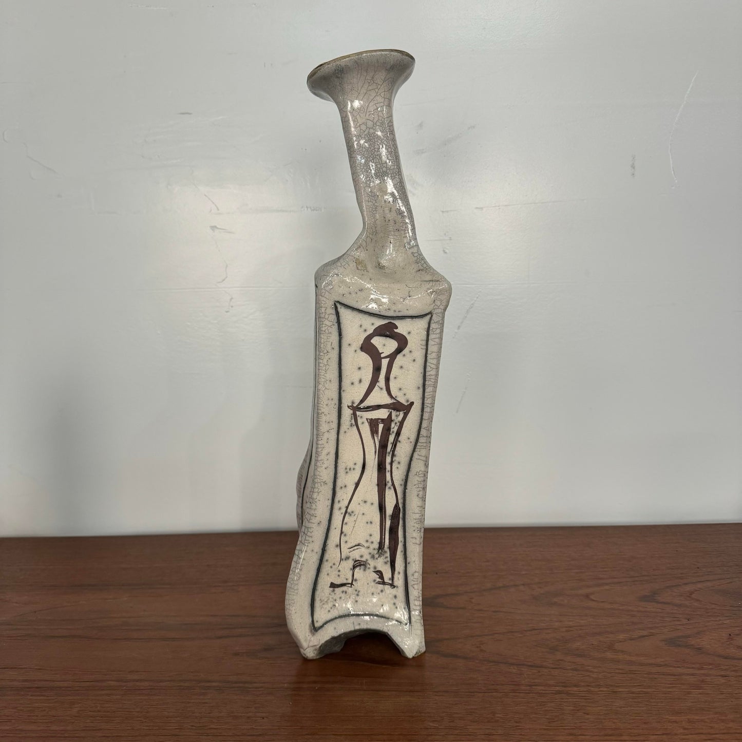 Tall Organic Shaped Ceramic Vase “Why Won’t She Go Away?”