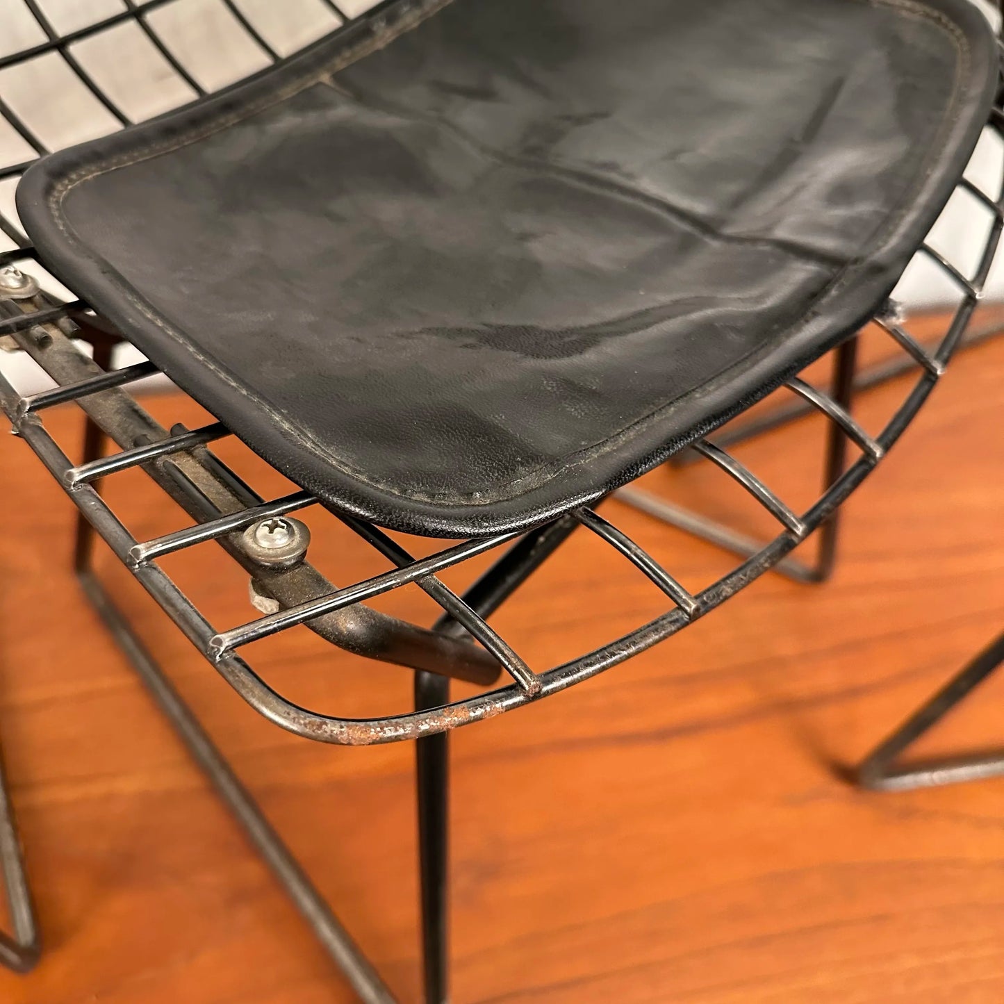 Set of 4 Bertoia for Knoll Children’s Chairs Black Xs