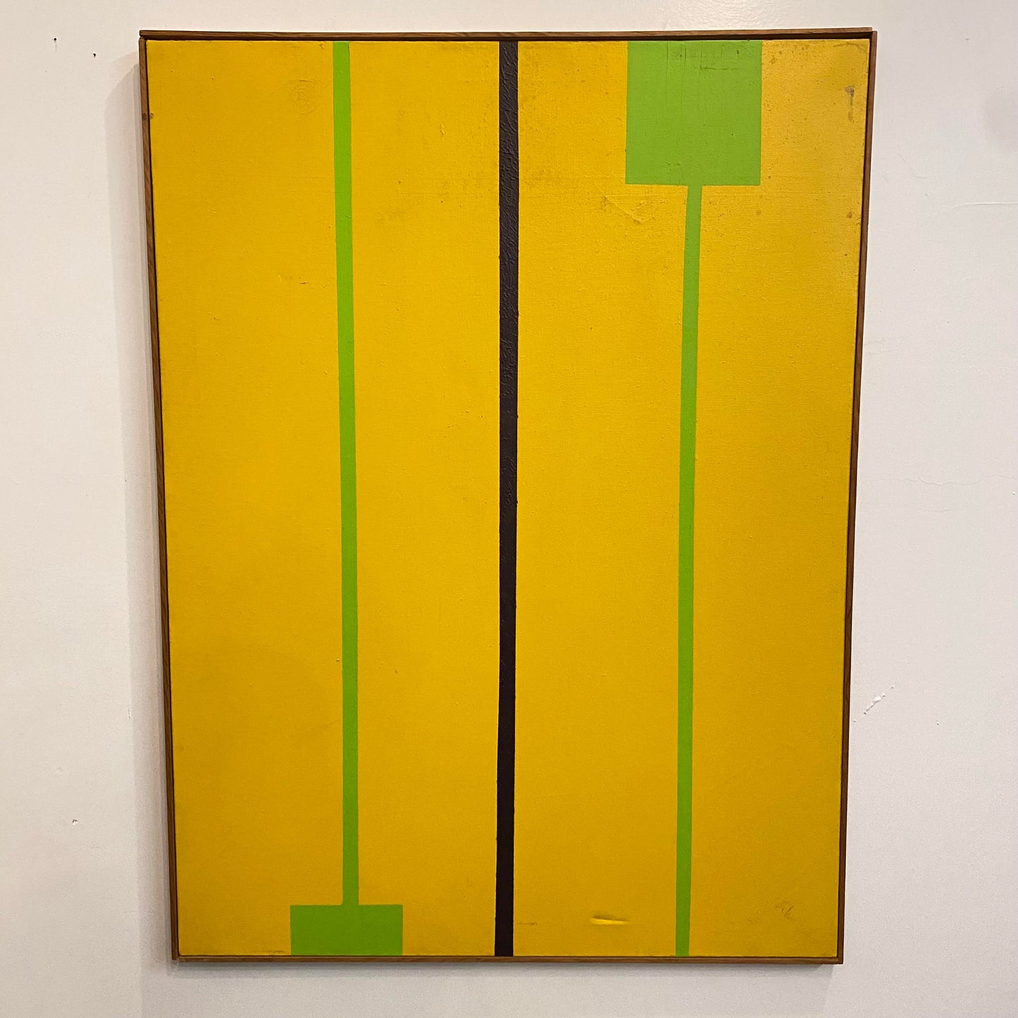 Mid 20th Century Minimalist Geometric Painting, Framed