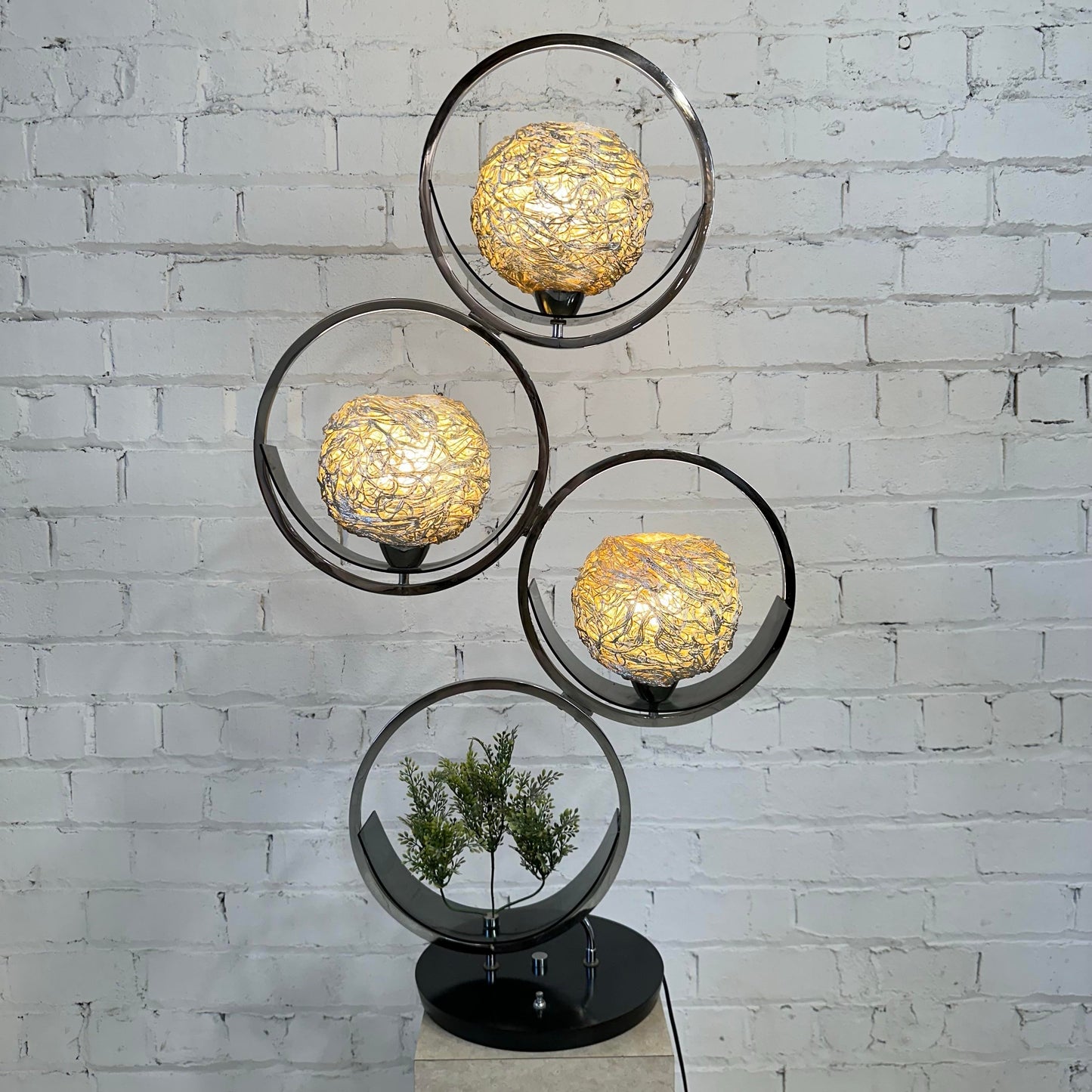 Funky Spaghetti Chrome 3 Way Table Lamp