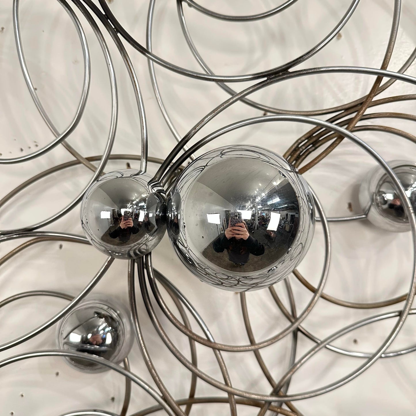 Mid Century Modern Curtis Jere Chrome Wall Sculpture