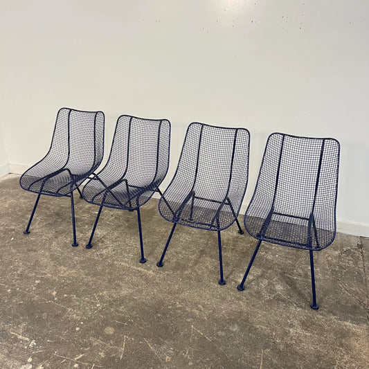 Mid 20th Century Woodard Sculptural Outdoor Dining Set & 4 Chairs, Attributed