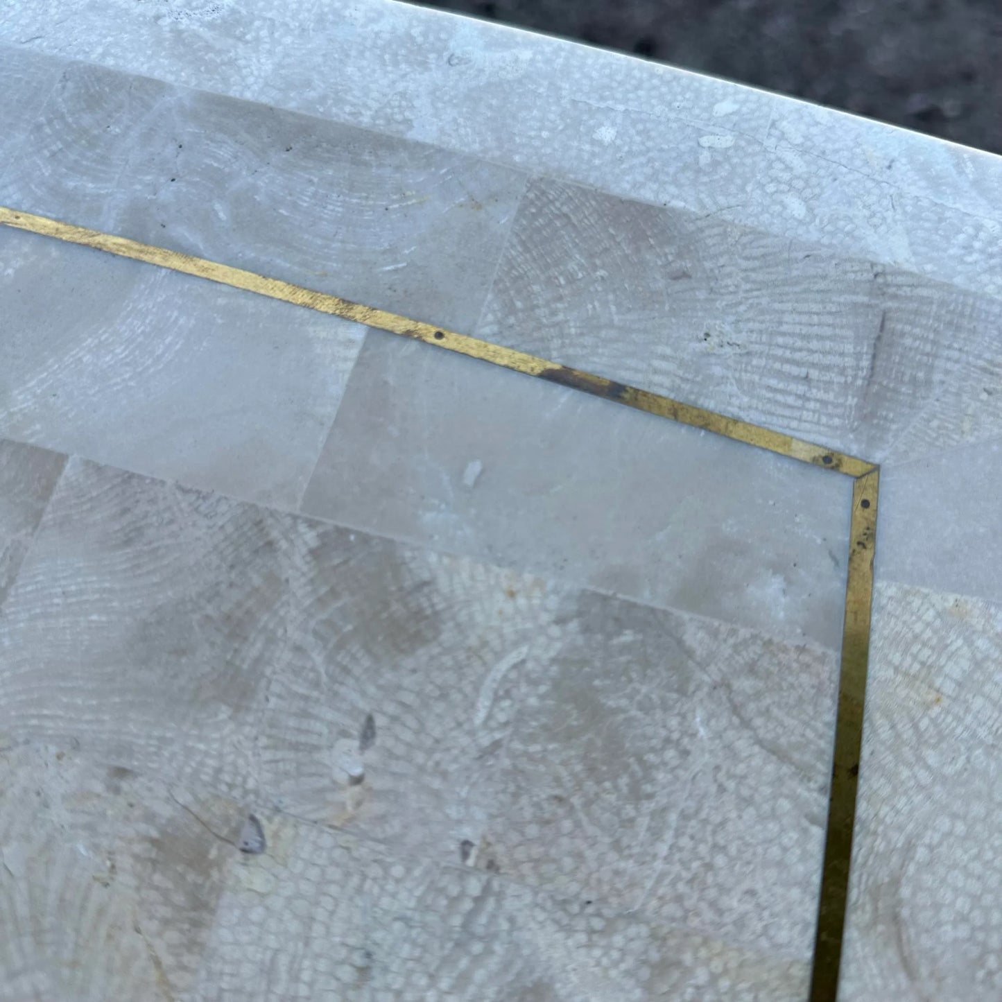 Maitland-Smith Tessellated Marble Console Table