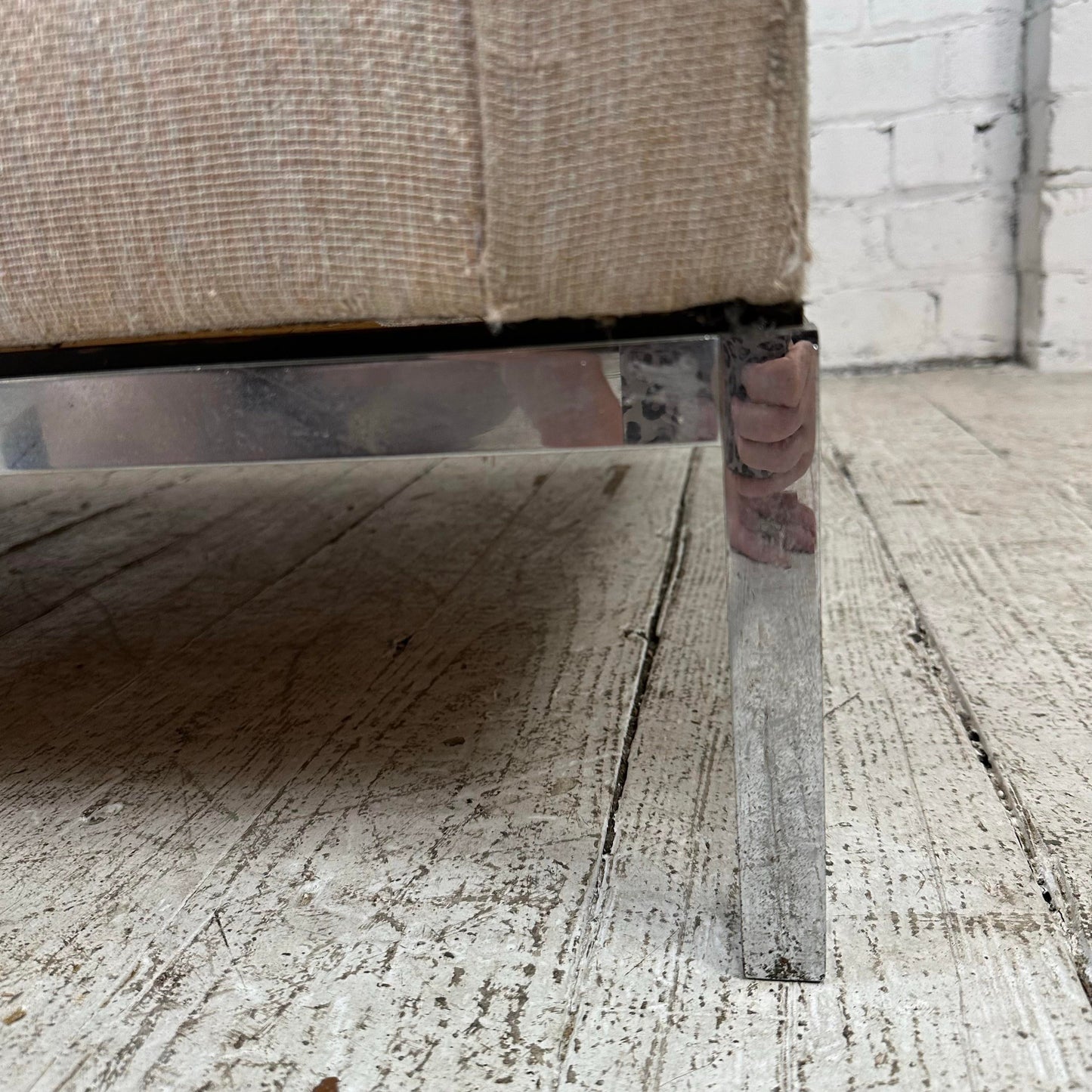 Mid Century Modern Florence Knoll Relaxed Two Seater Sofa Loveseat for Reupholstery