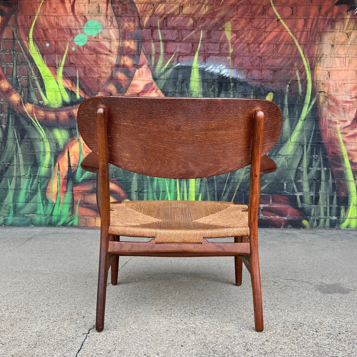 Mid Century Modern Hans Wegner Model Ch22 Shell Back Paddle Armchair