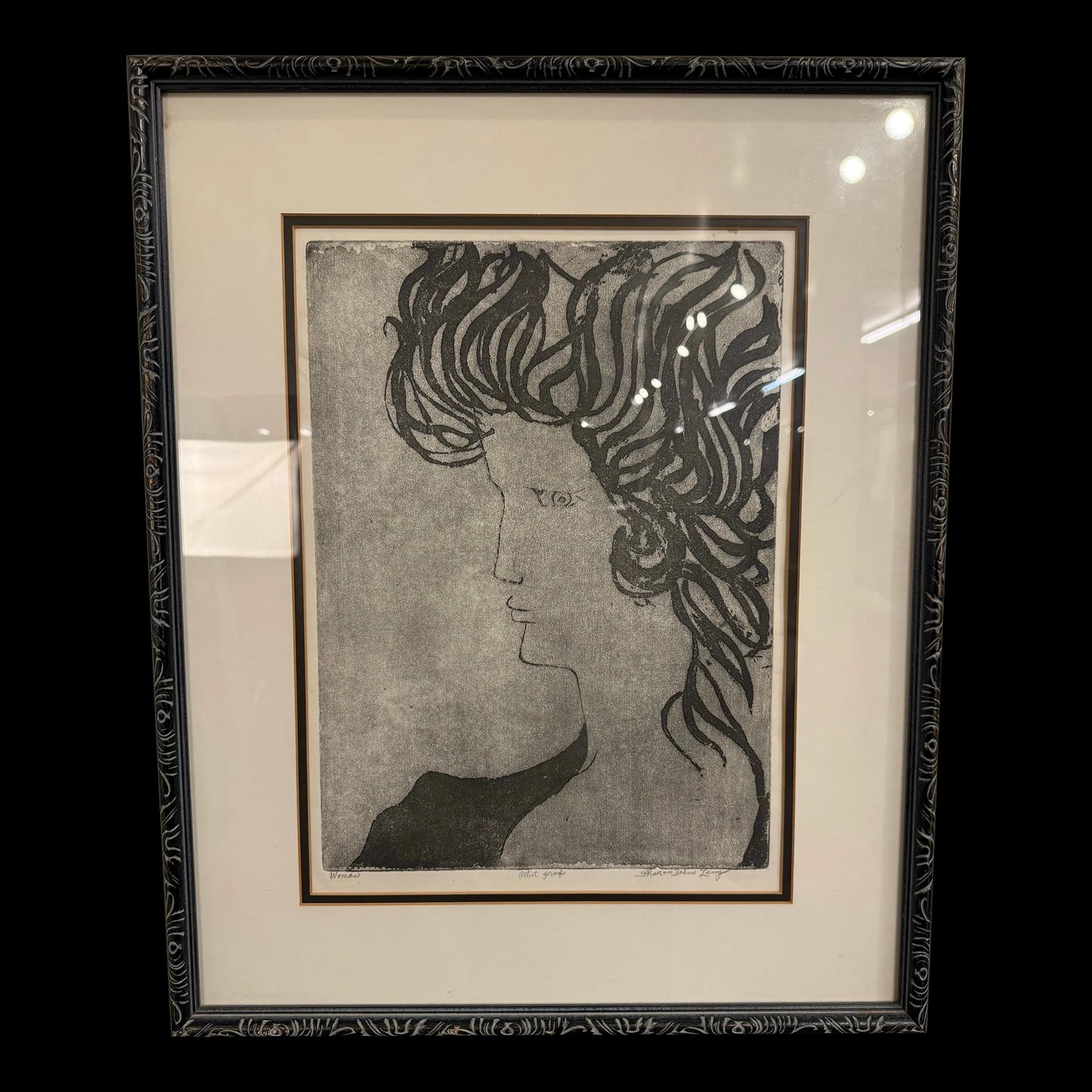 Sharon Bohm Levy “woman” Etching Print
