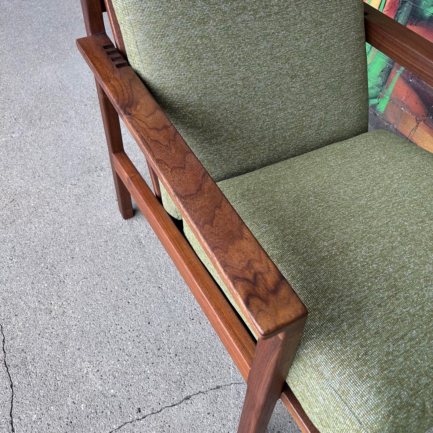 1969 Studio Made Arden Riddle Lounge Chair and Ottoman