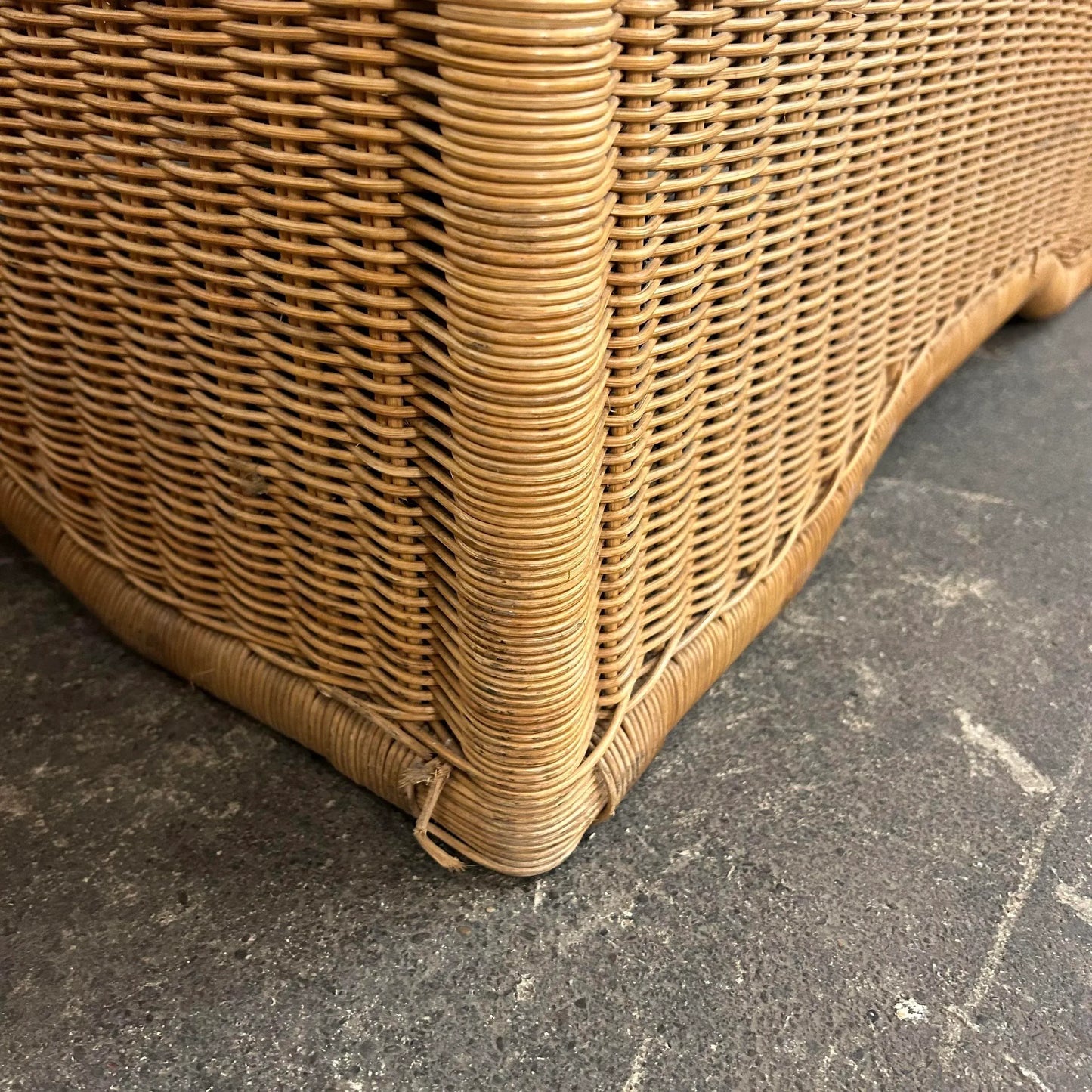 Pair of Wicker Indoor Club Chairs by Jack Cartwright for Founders 1970s