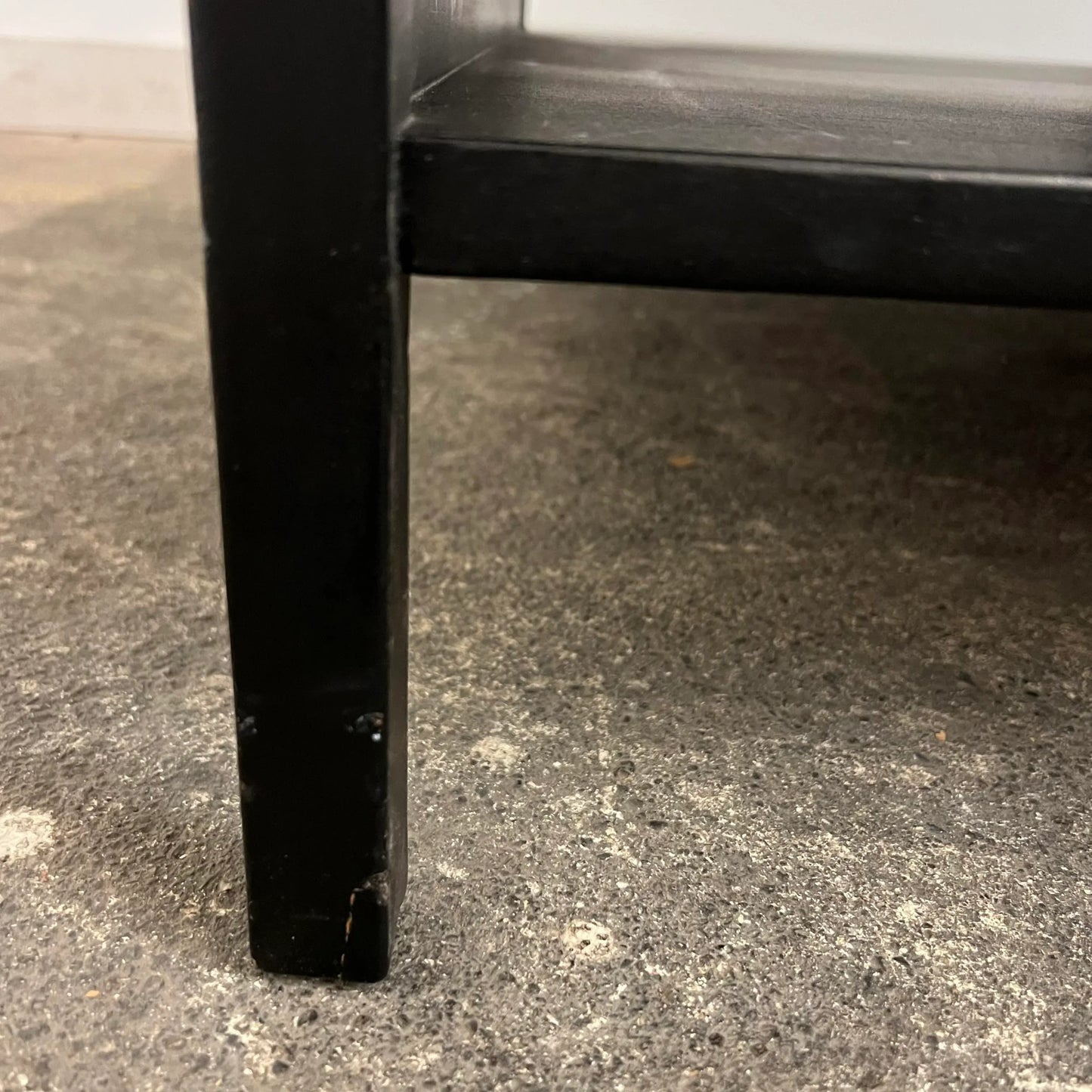 Paul McCobb for Calvin Leather Top Brass Trim Black Coffee Table