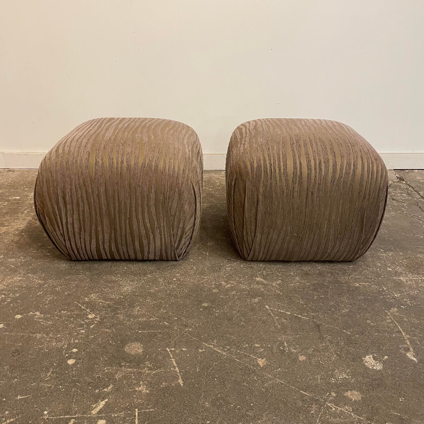 Sherrill Furniture Ottomans Poufs - a Pair