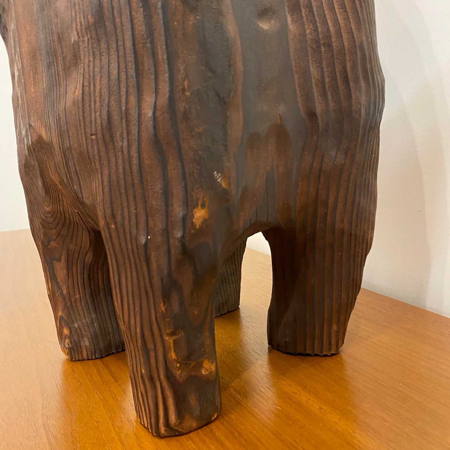 1960s Mid-Century Modern Witco Wood Carved Cat