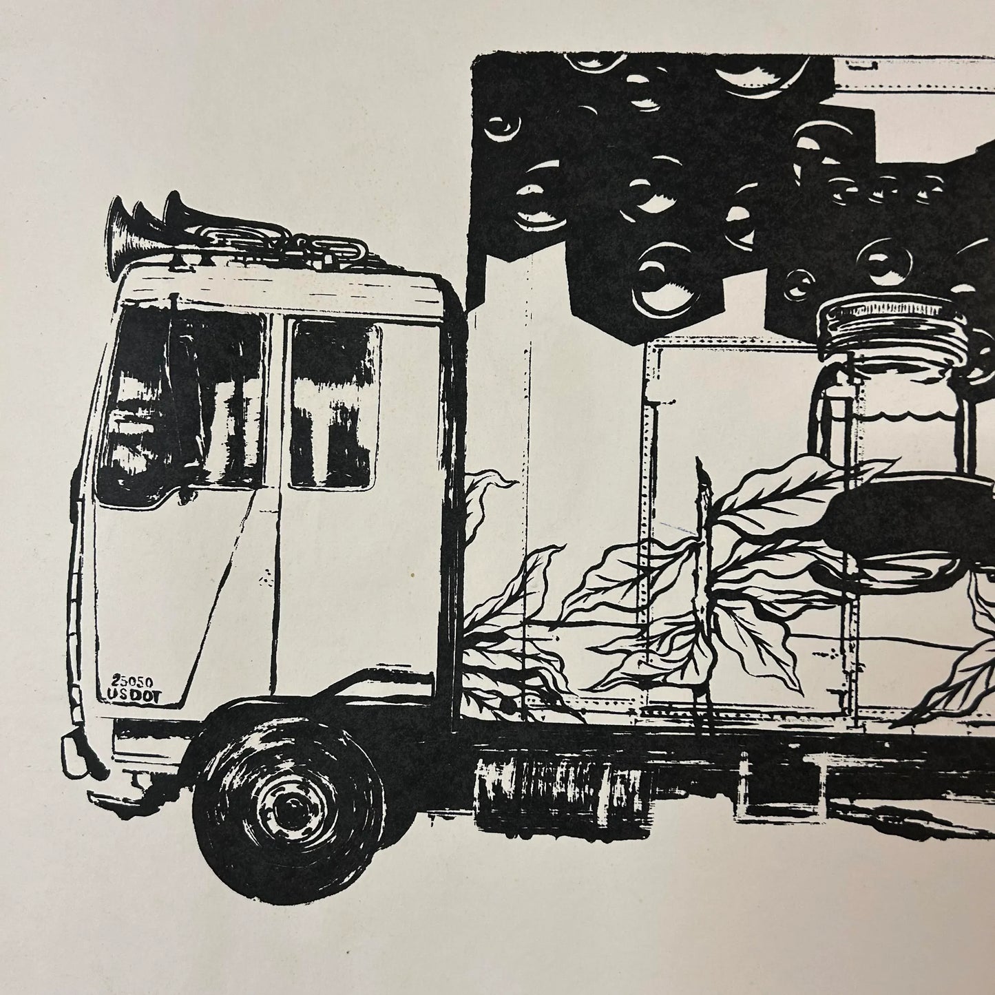 David Ellis “Mason Jar” Screen Print Ap Signed Barn Stormers