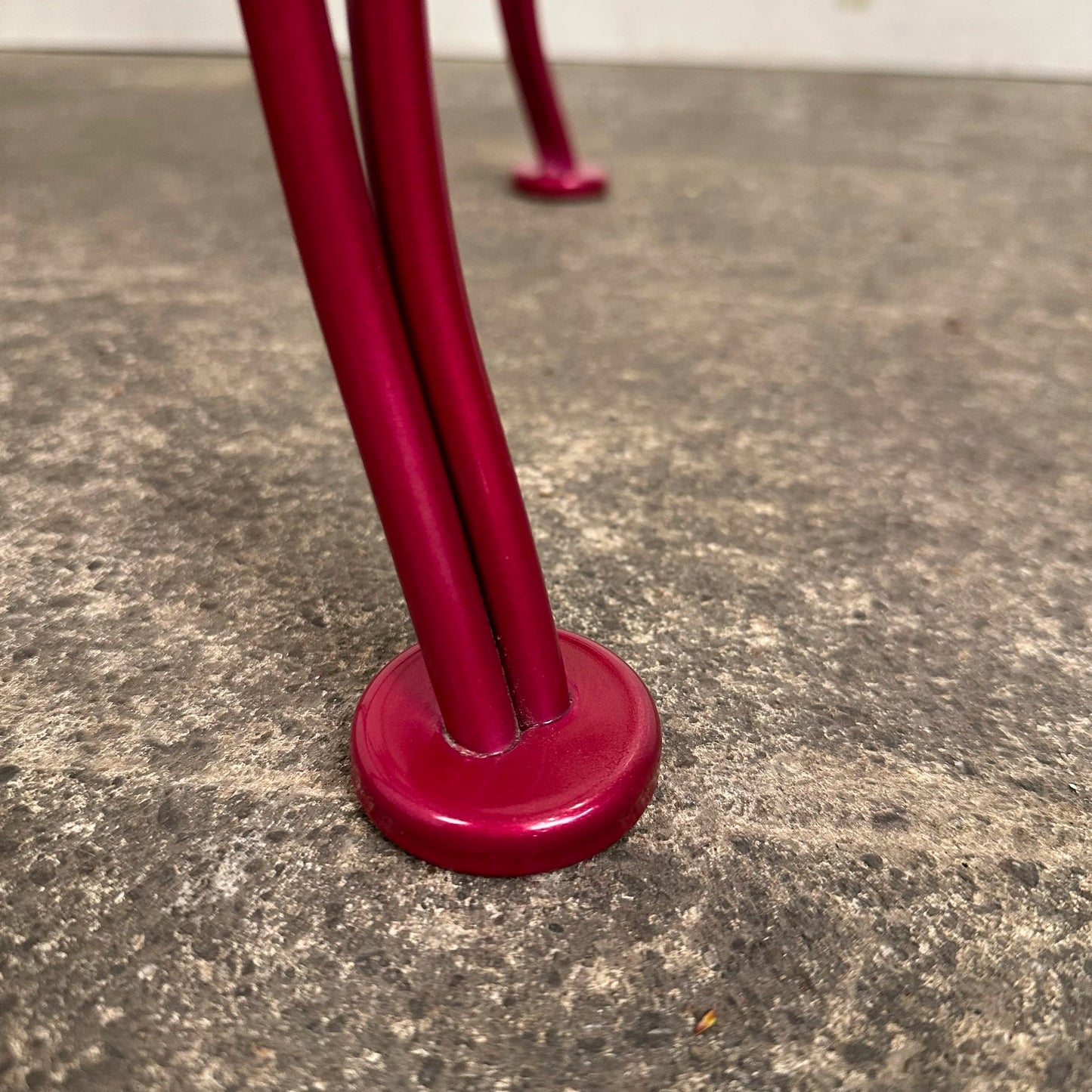 Newly Powder Coated Woodard Chantilly Rose Wrought Iron Outdoor Side Table