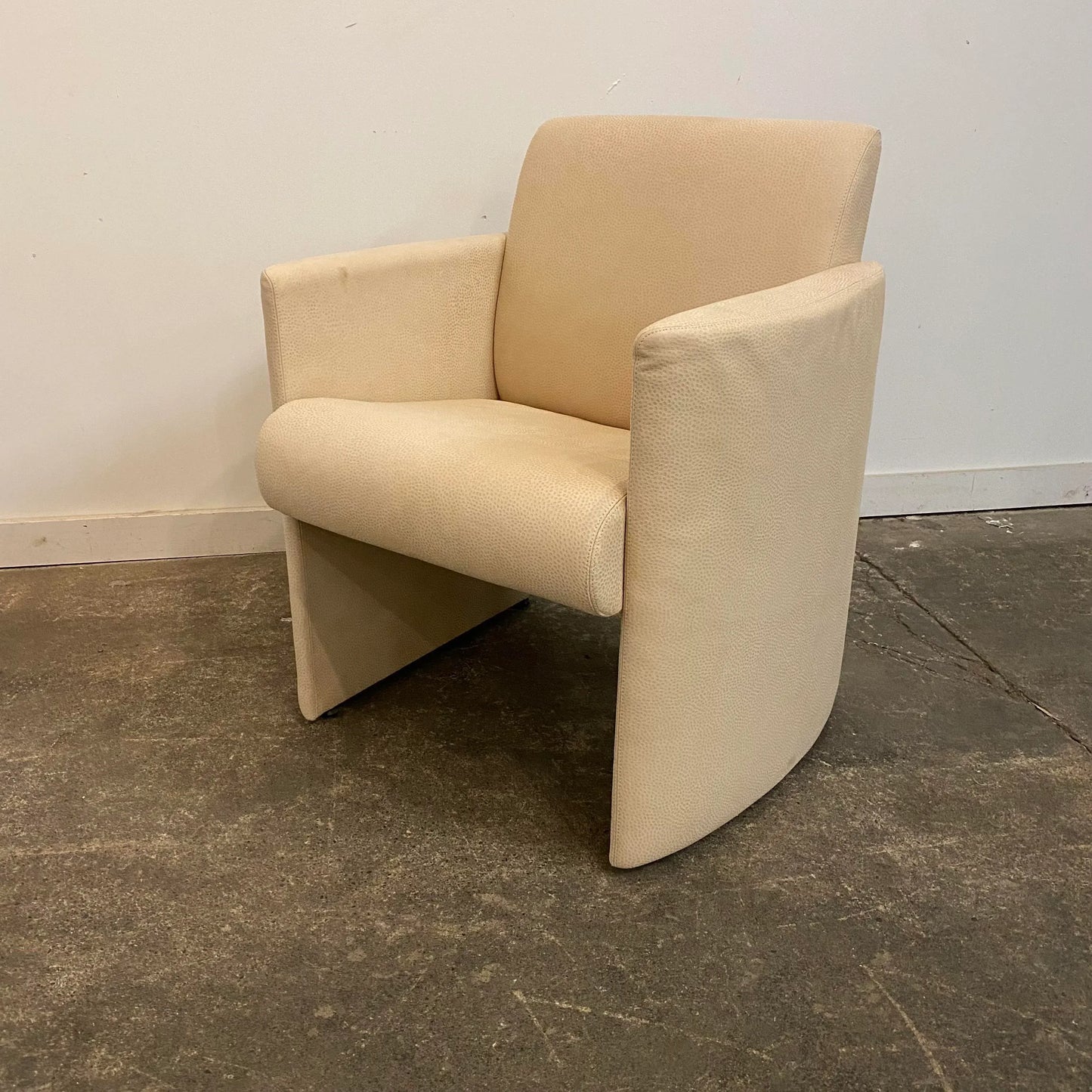 Sormani Lounge Chair Late 20th Century From Italy Leather Suede