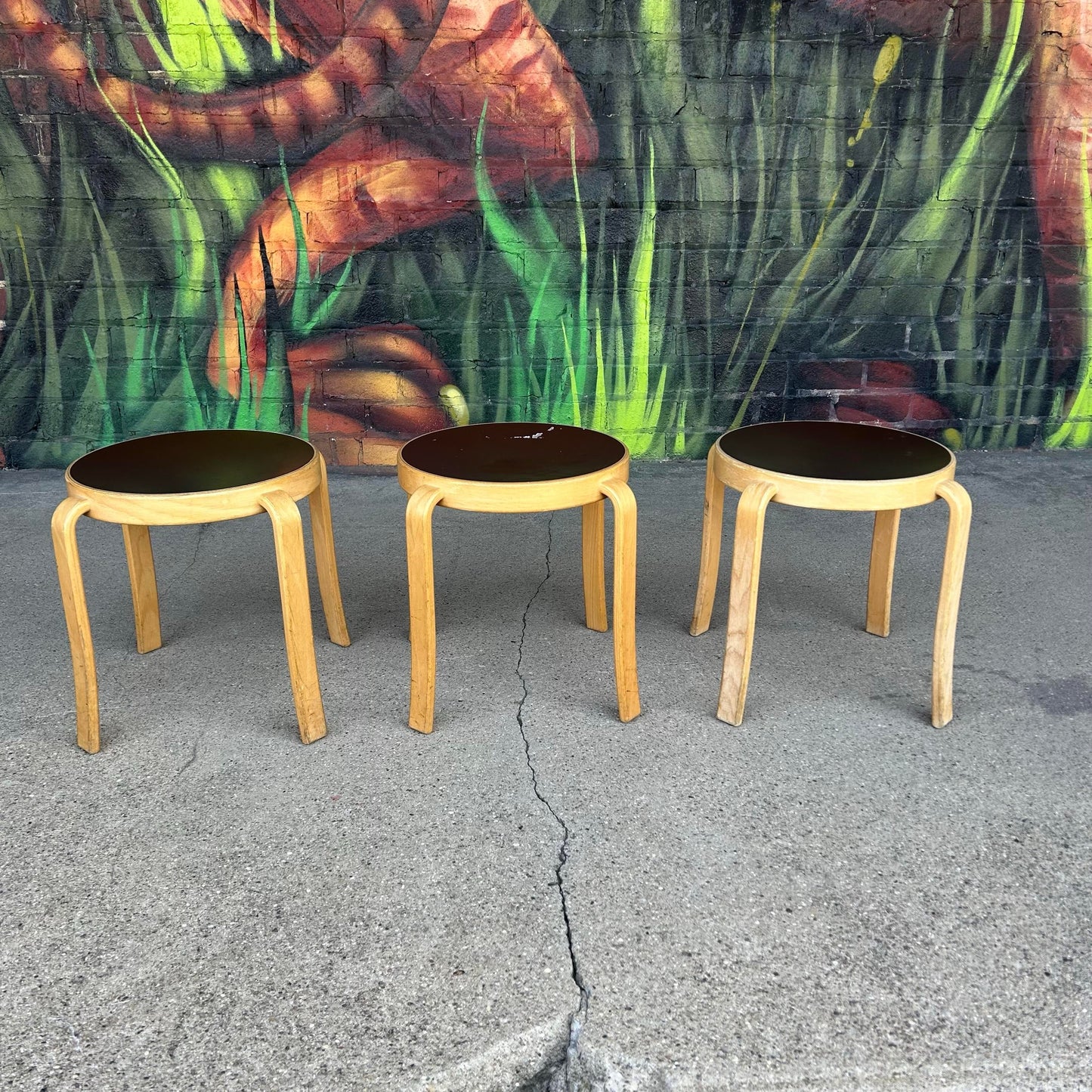 Set of 3 Rud Thygesen Stackable Stools by Rudd International