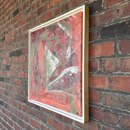 Abstract Painting Signed “Rb” Midcentury Modern