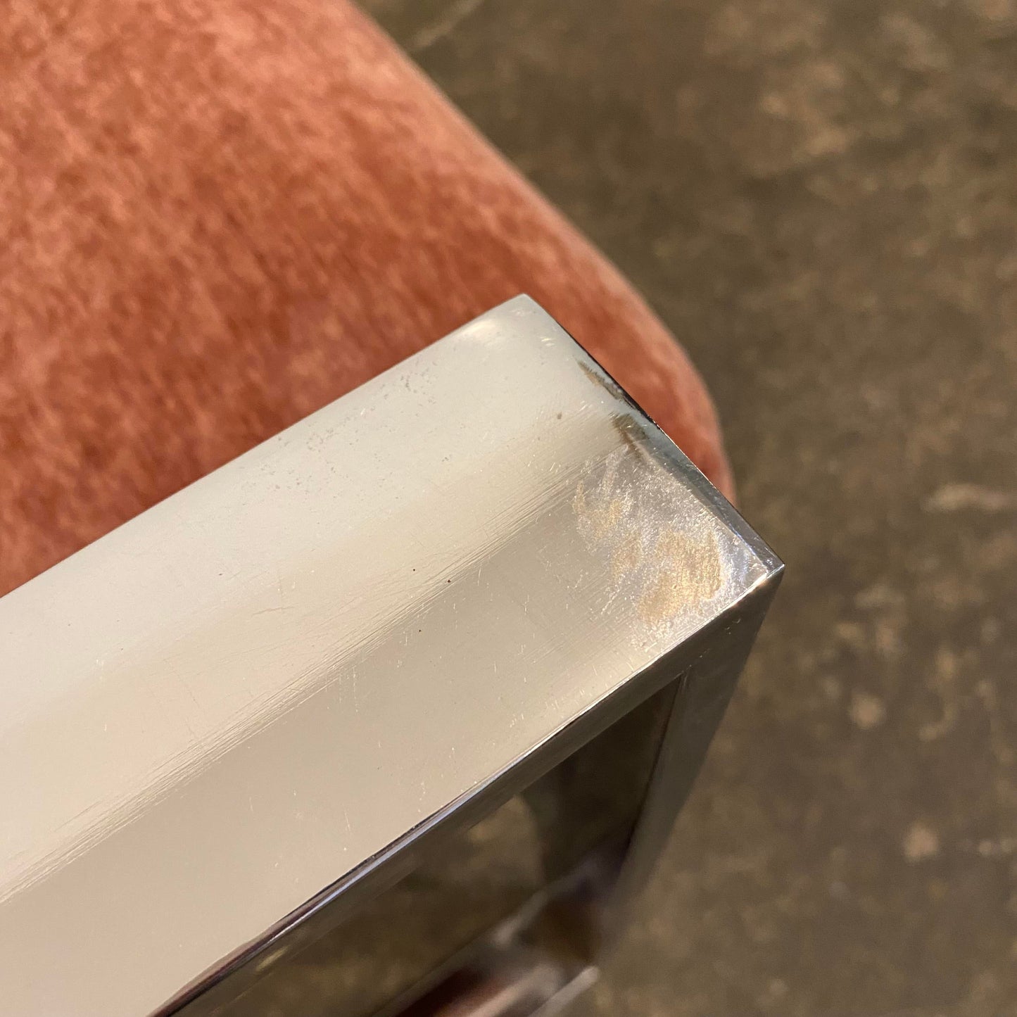 Mid-Century Modern Chrome Base Club Chair